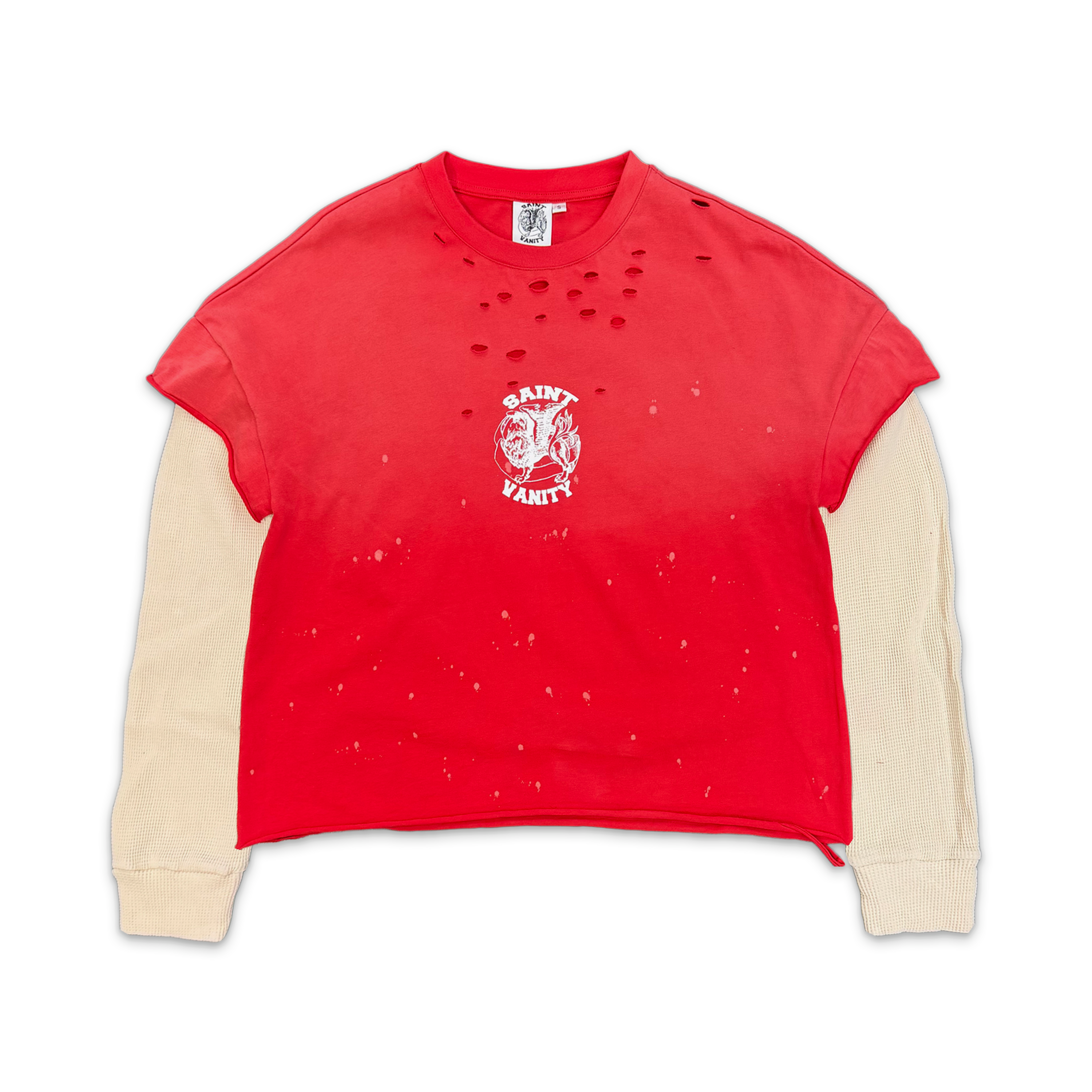 Cutoff Layered Thermal L/S Tee "Red"