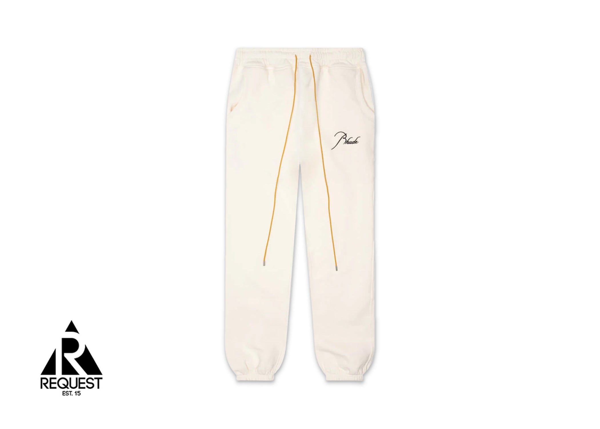 Rhude Script Sweatpants “Vintage White"