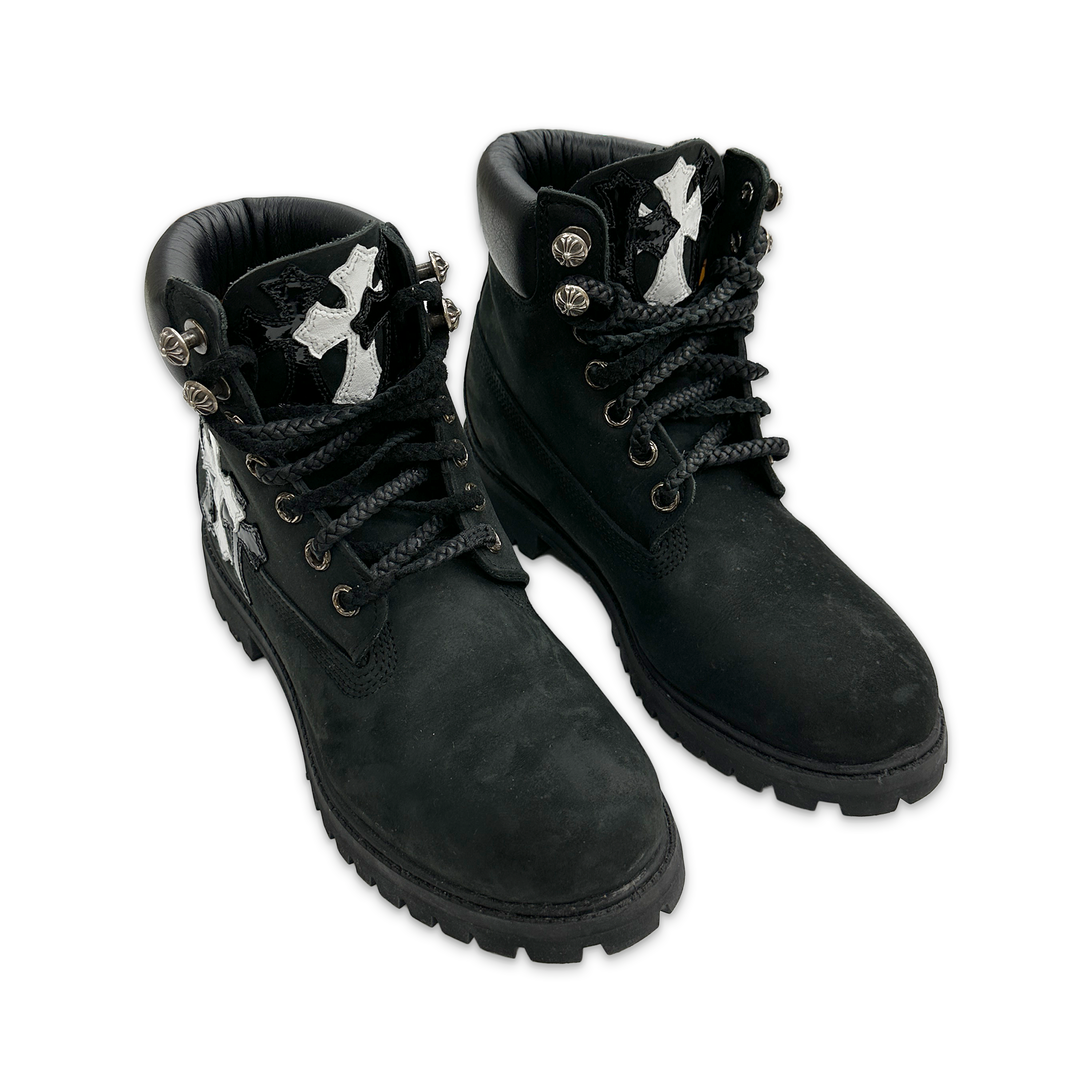 6 Inch Boot With Patches "Black Nubuck"