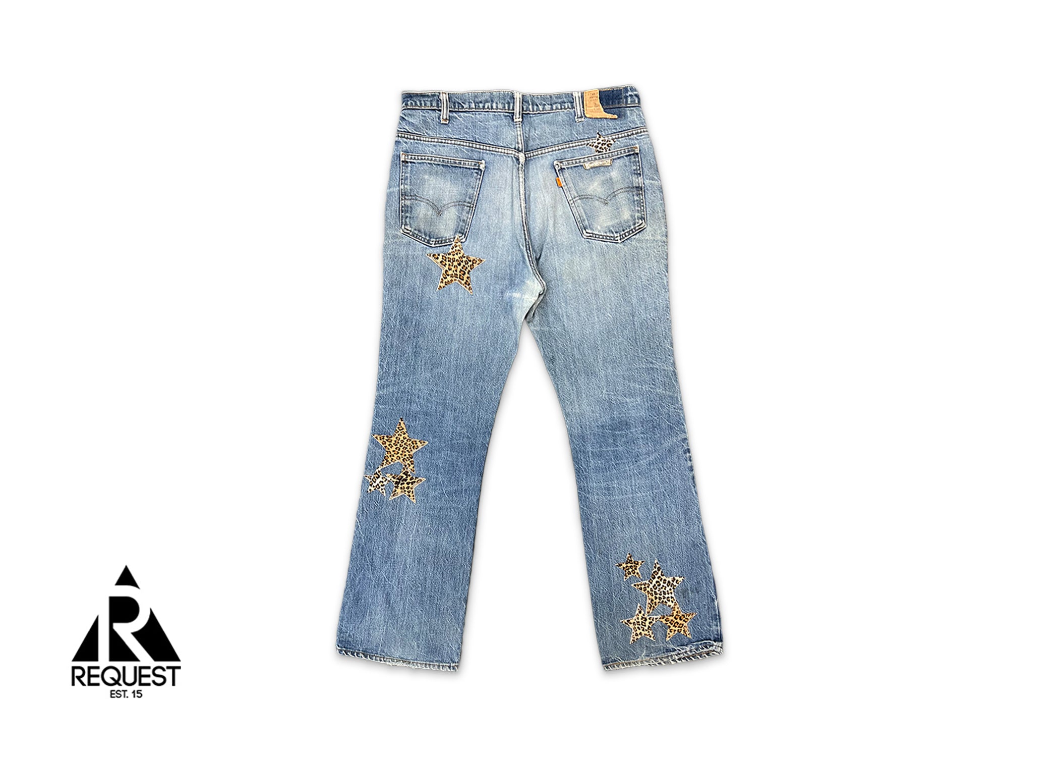 Chrome Hearts Light Wash Denim "Leopard Stars"