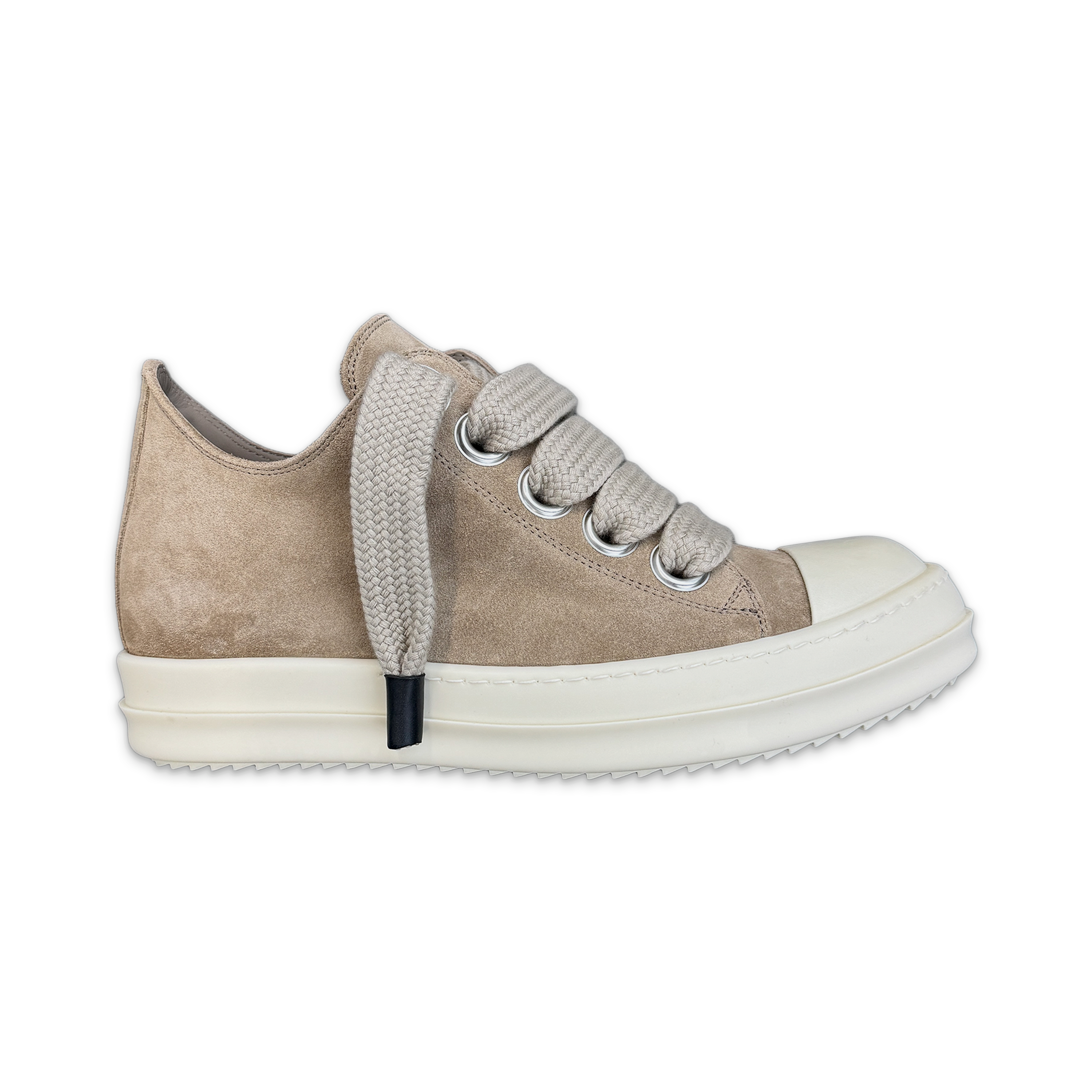 Rick Owens, Hollywood Ramones Suede Jumbo Lace Low "Flesh Milk"