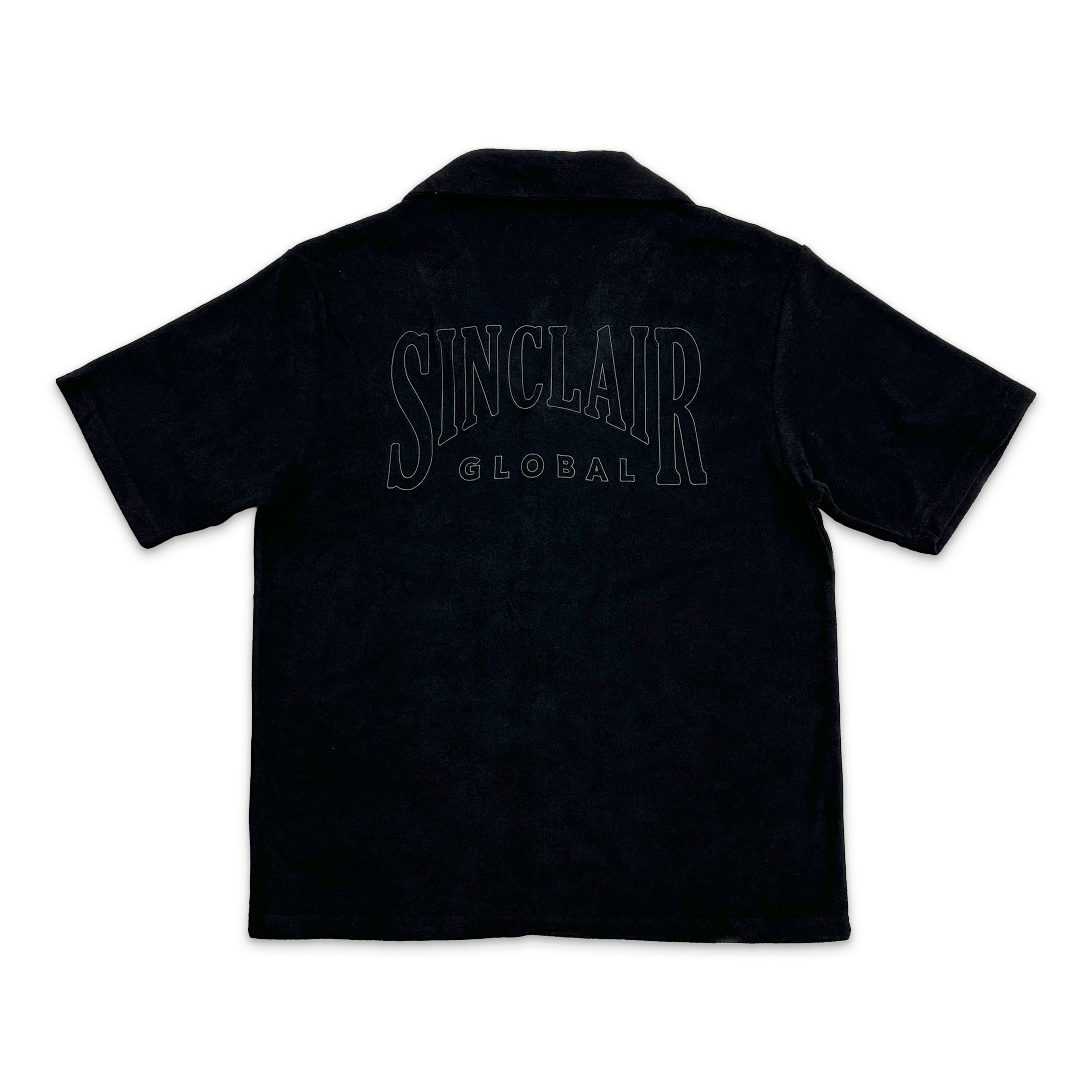 Sinclair, Terry Cloth Camp Shirt "Black"