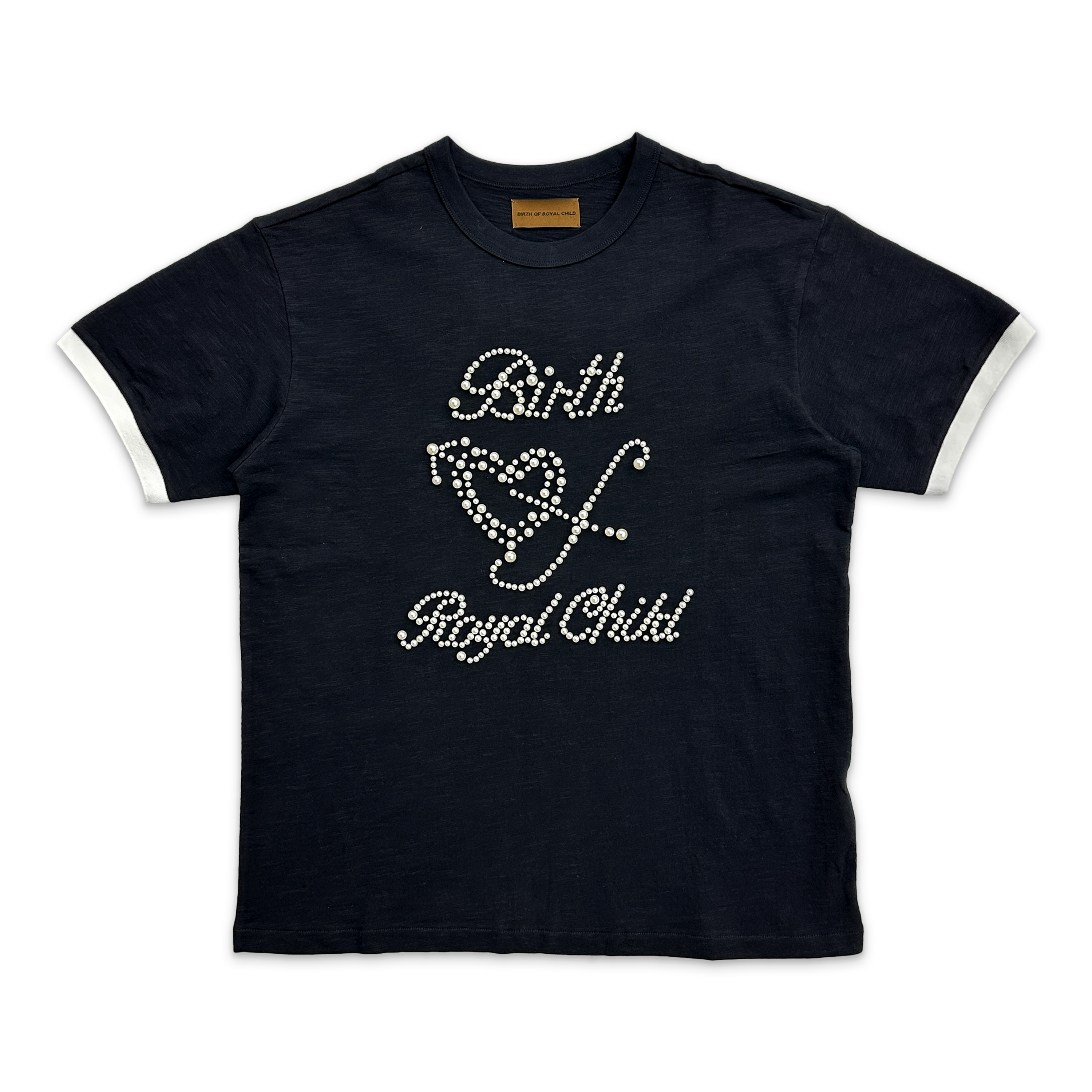 Birth of Royal Child, Pearl Patchwork T-Shirt "Black"