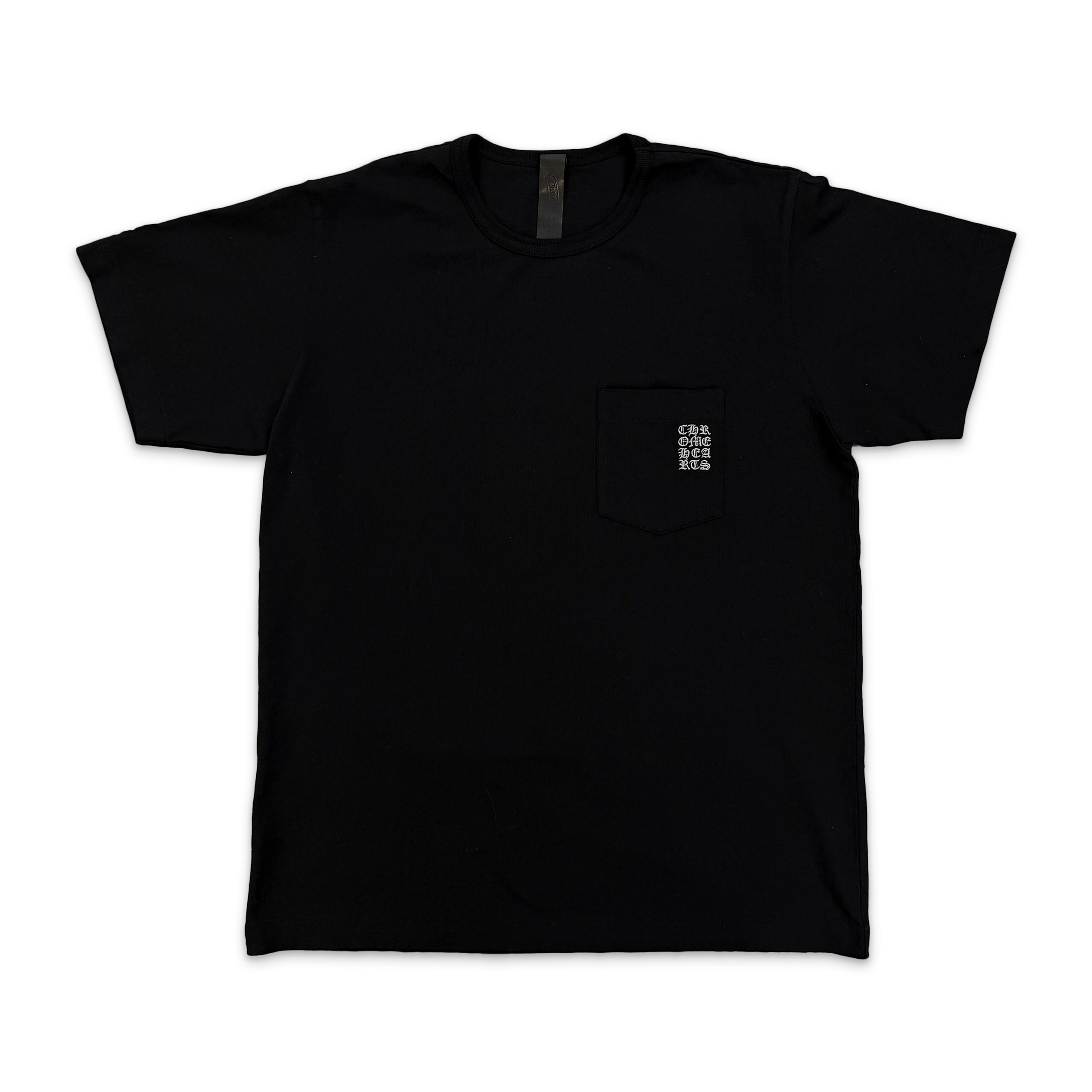 Chrome Hearts, Y Not Embroidered Pocket Tee "Black/Silver"