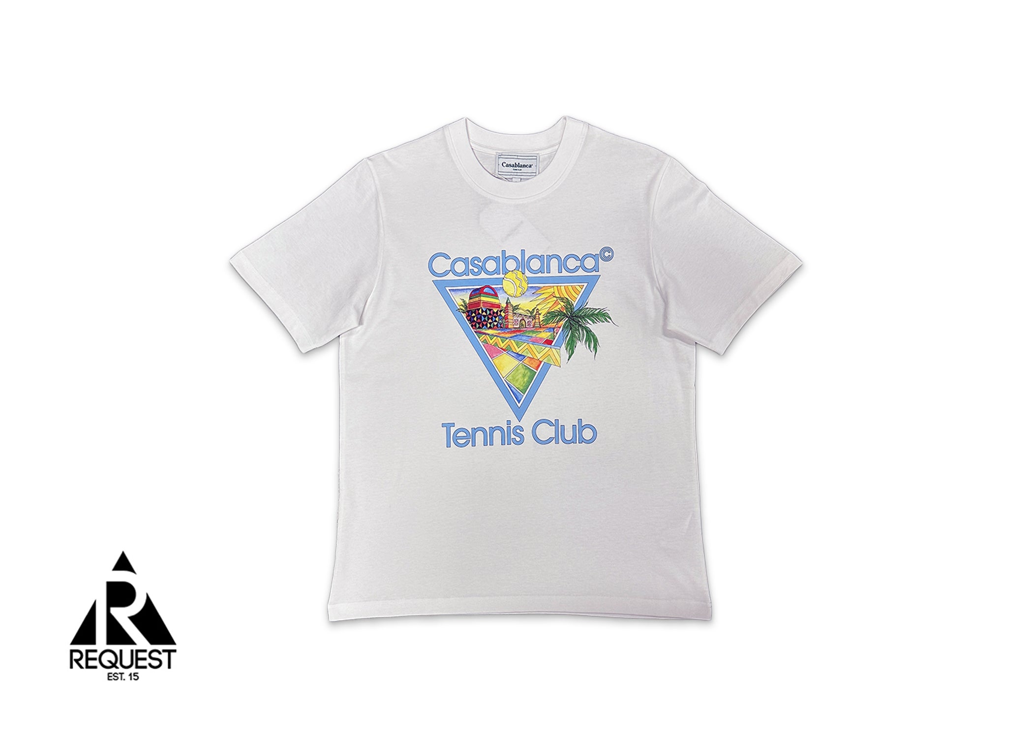Casablanca, Afro Cubism Tennis Club Printed Tee "White"