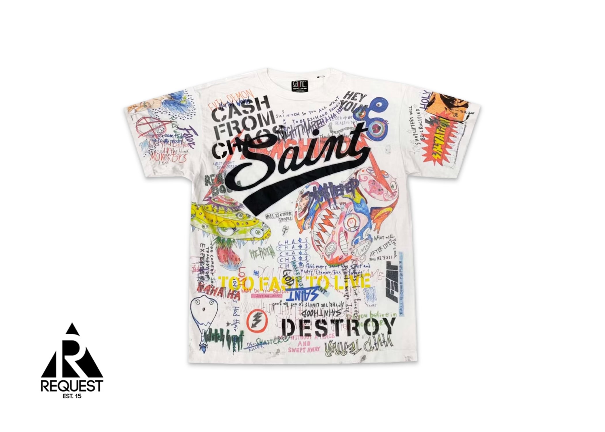 Saint Michael x Takashi Murakami Graphic Tee "White"