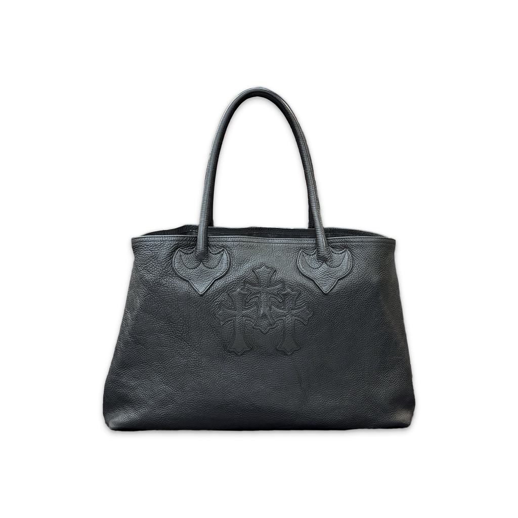 Triple Cross Leather Double Snap Tote Bag 