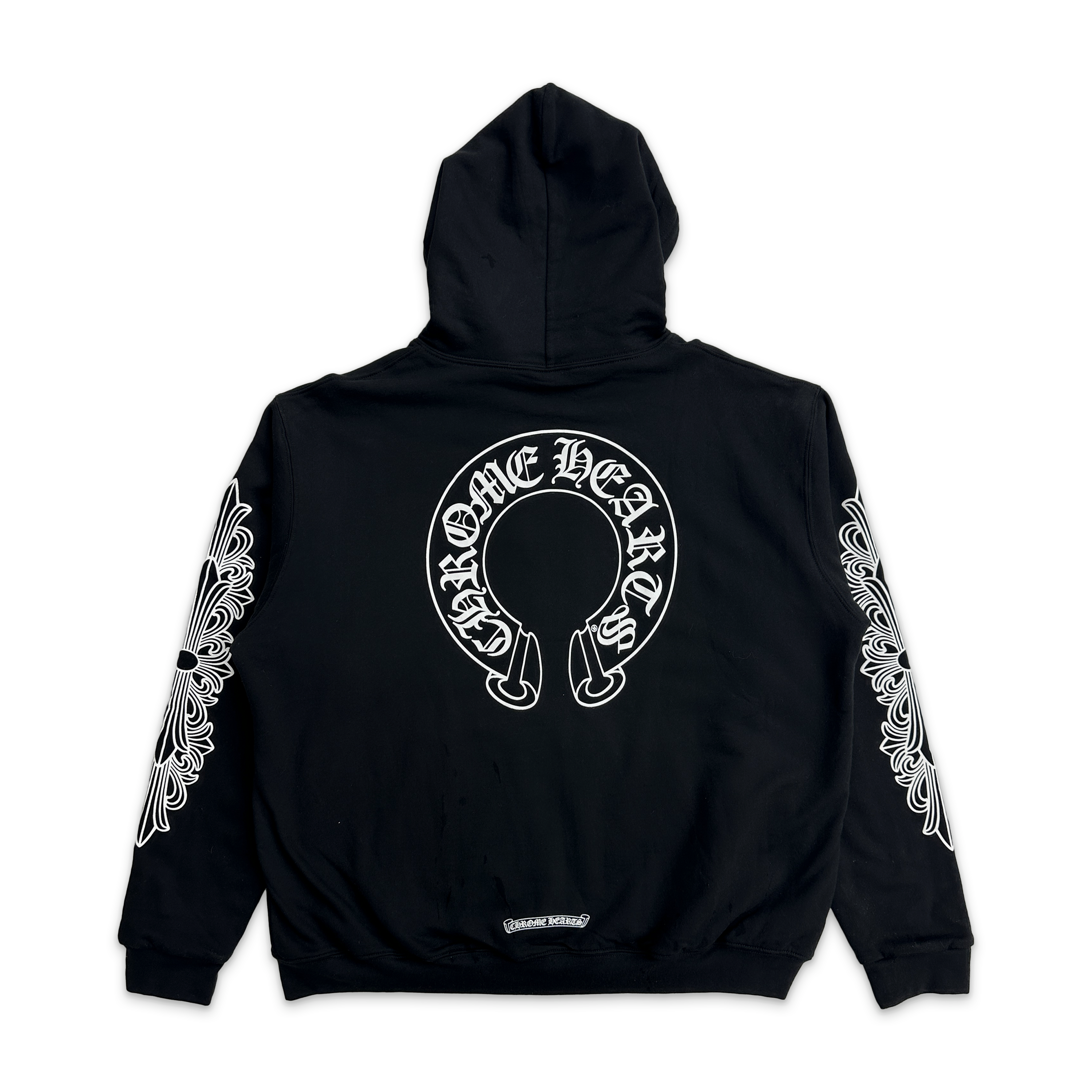 Chrome Hearts, Horseshoe Thermal Zip Up Hoodie "Black"