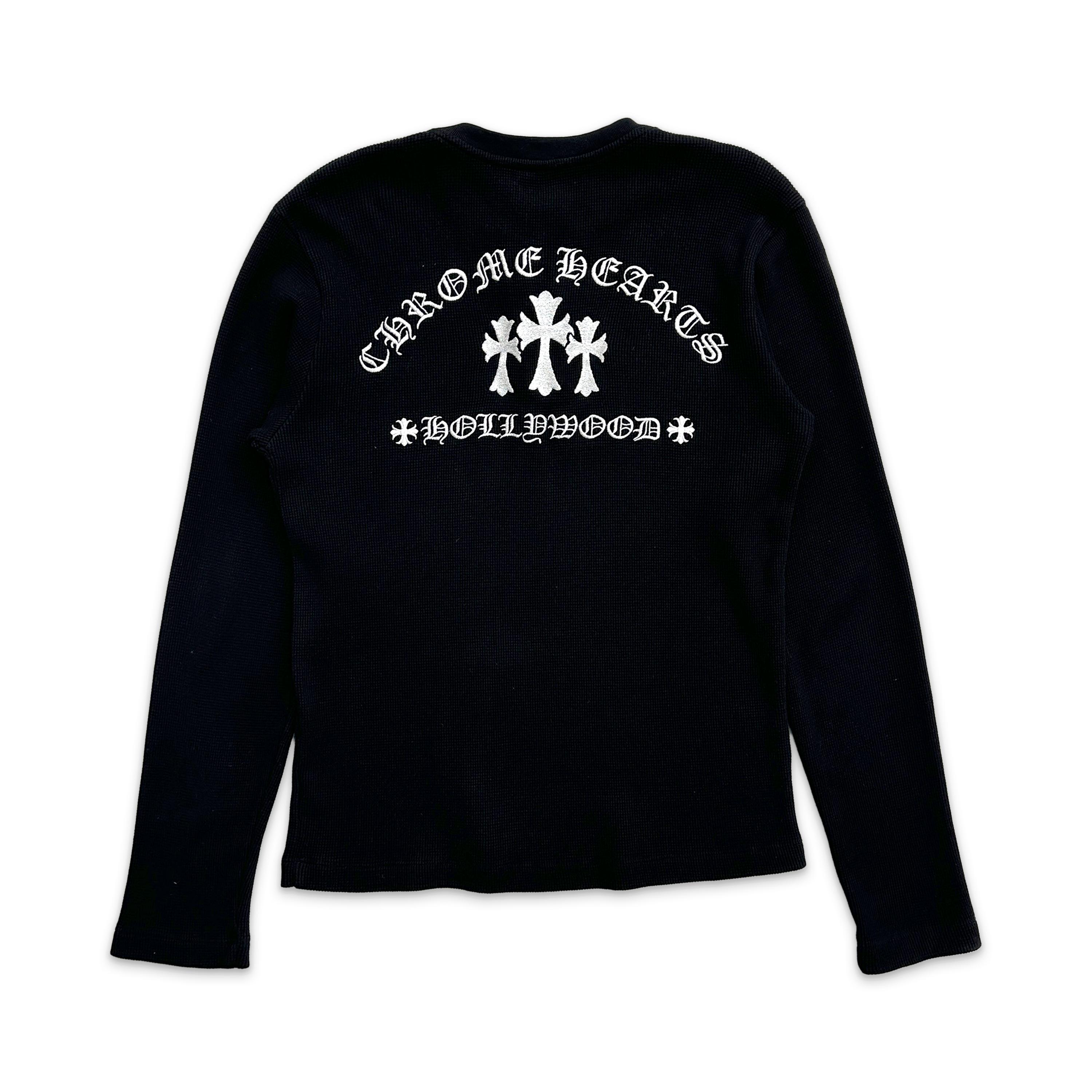 Chrome Hearts, Embroidered Henley L/S "Black"