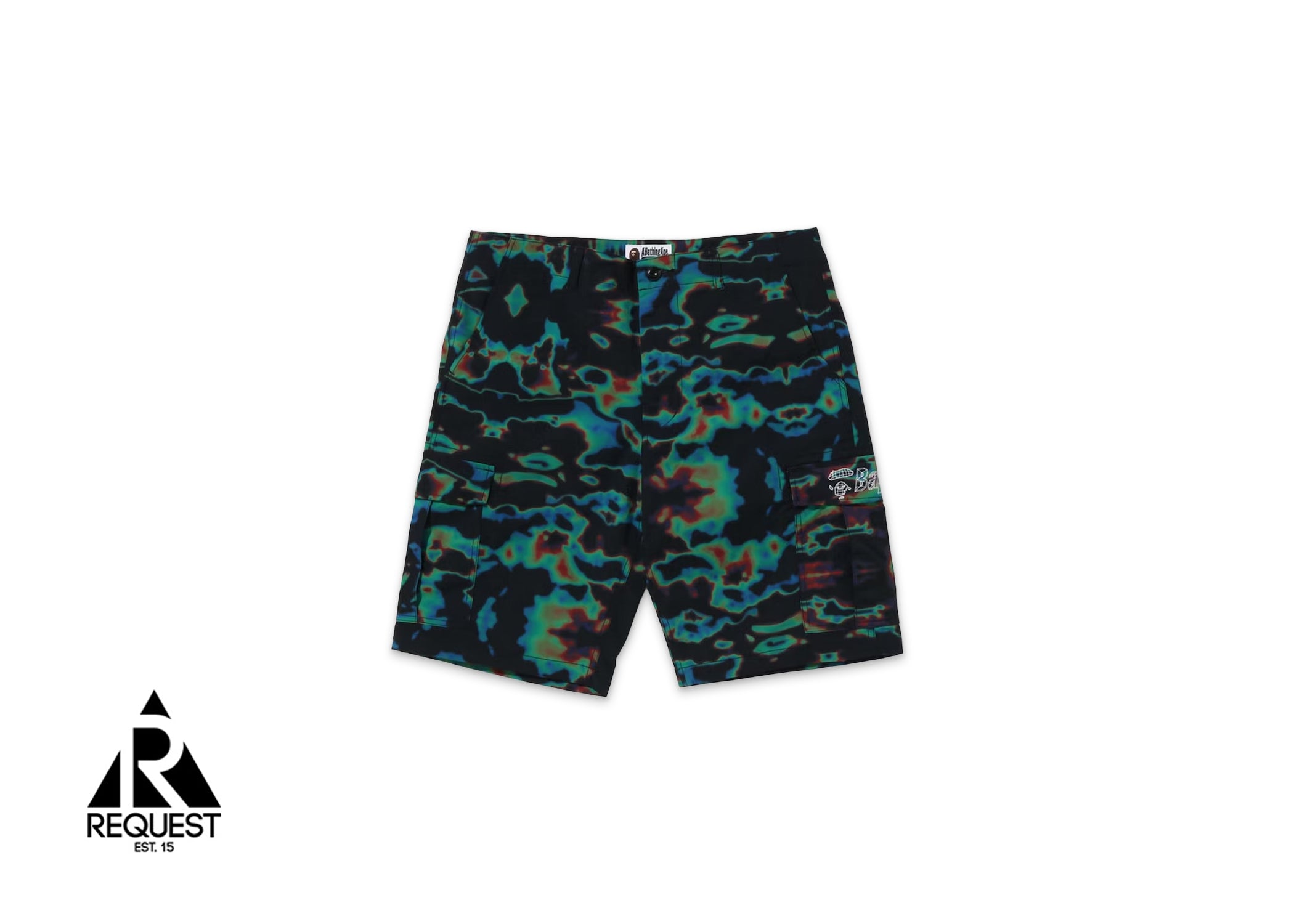 A Bathing Ape BAPE Thermography Cargo Shorts "Black"