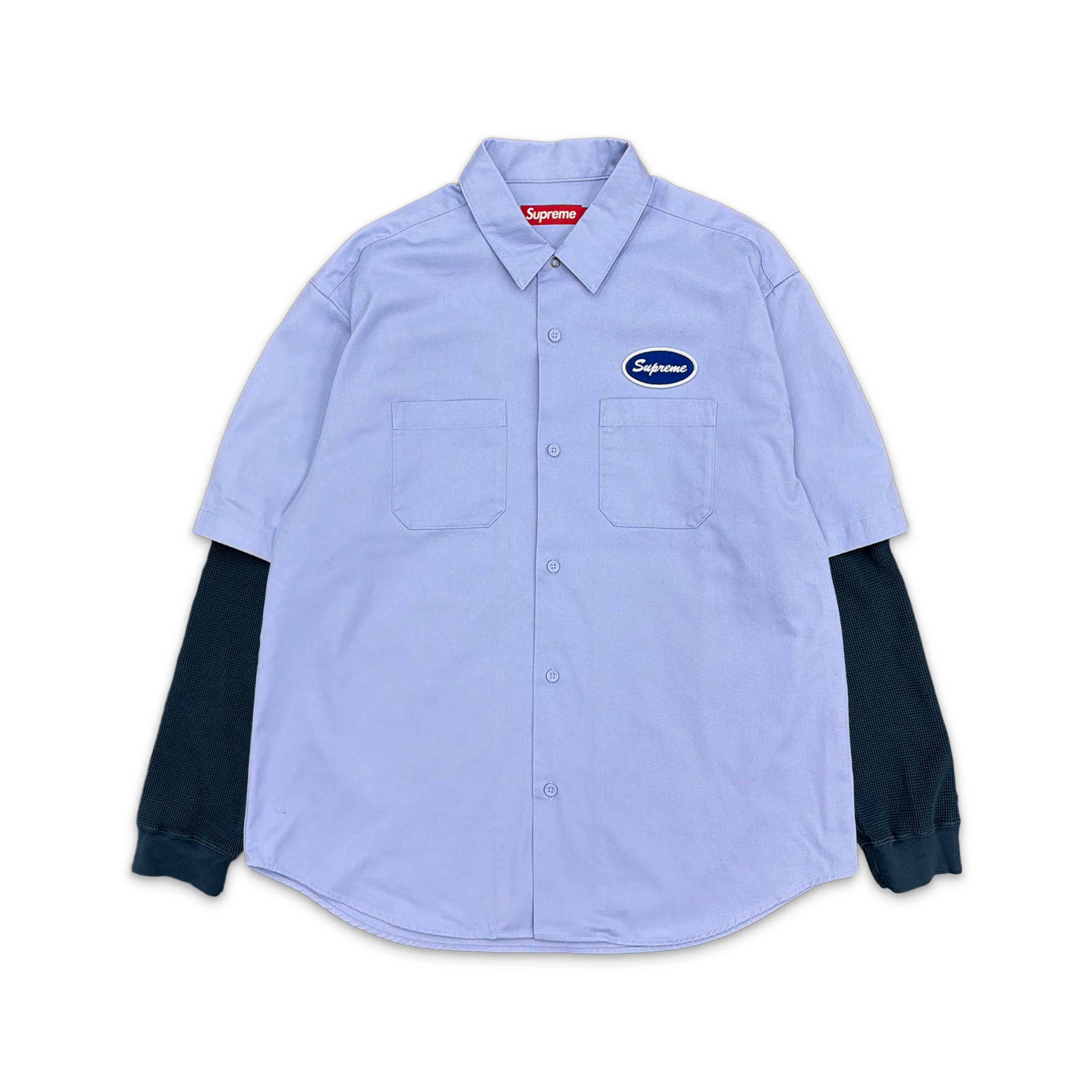 Thermal Sleeve Work Shirt "Light Blue"