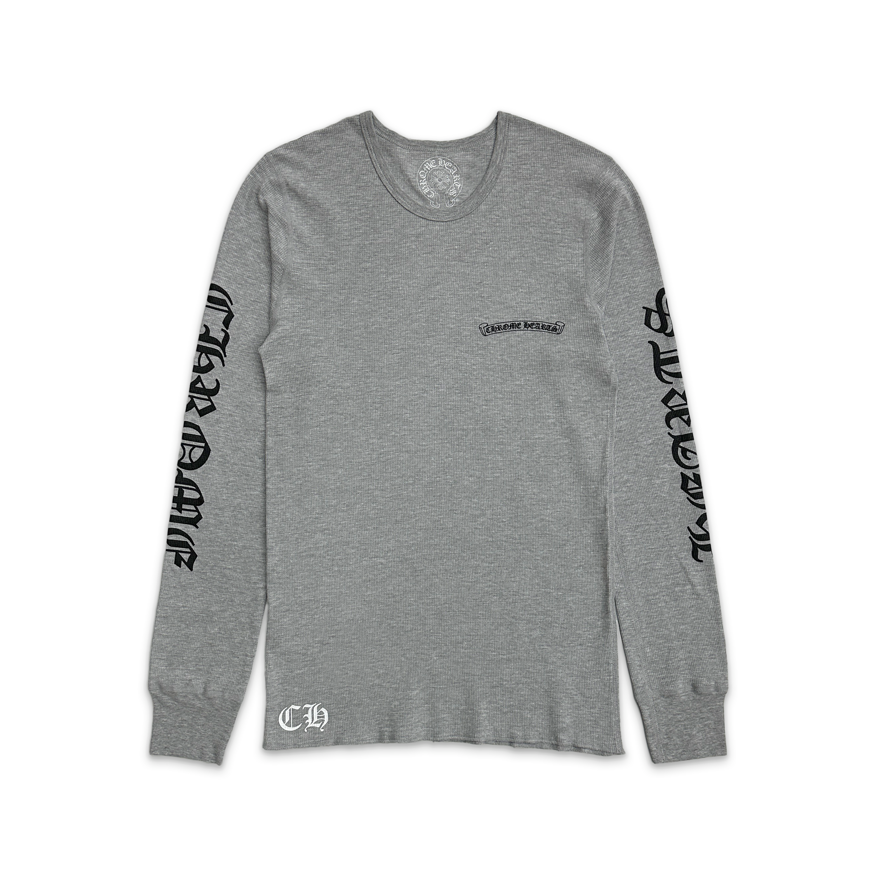 Chrome Hearts, Scroll Logo Thermal L/S Tee "Grey"