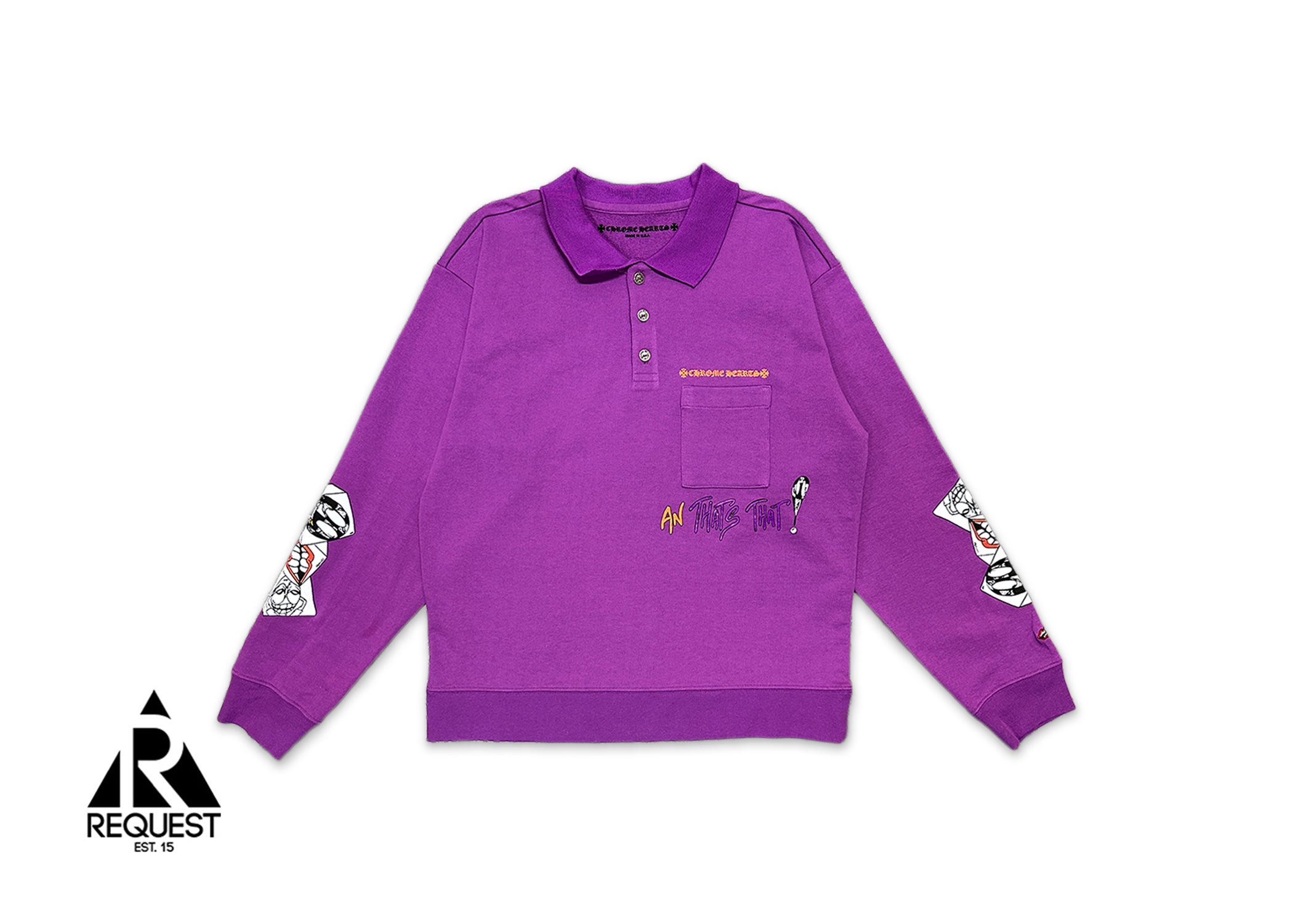 Chrome Hearts, Matty Boy I Want More Not Less Rugby Polo "Purple"