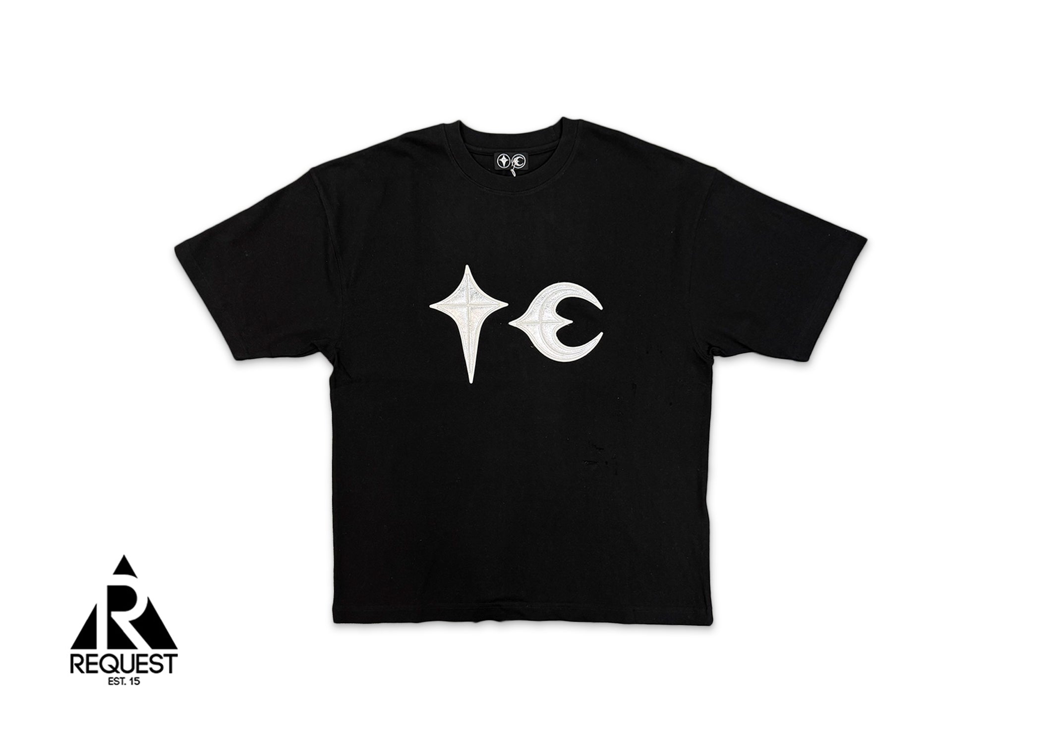 Thug Club, TC Leather Stitched Logo Tee "Black Silver"
