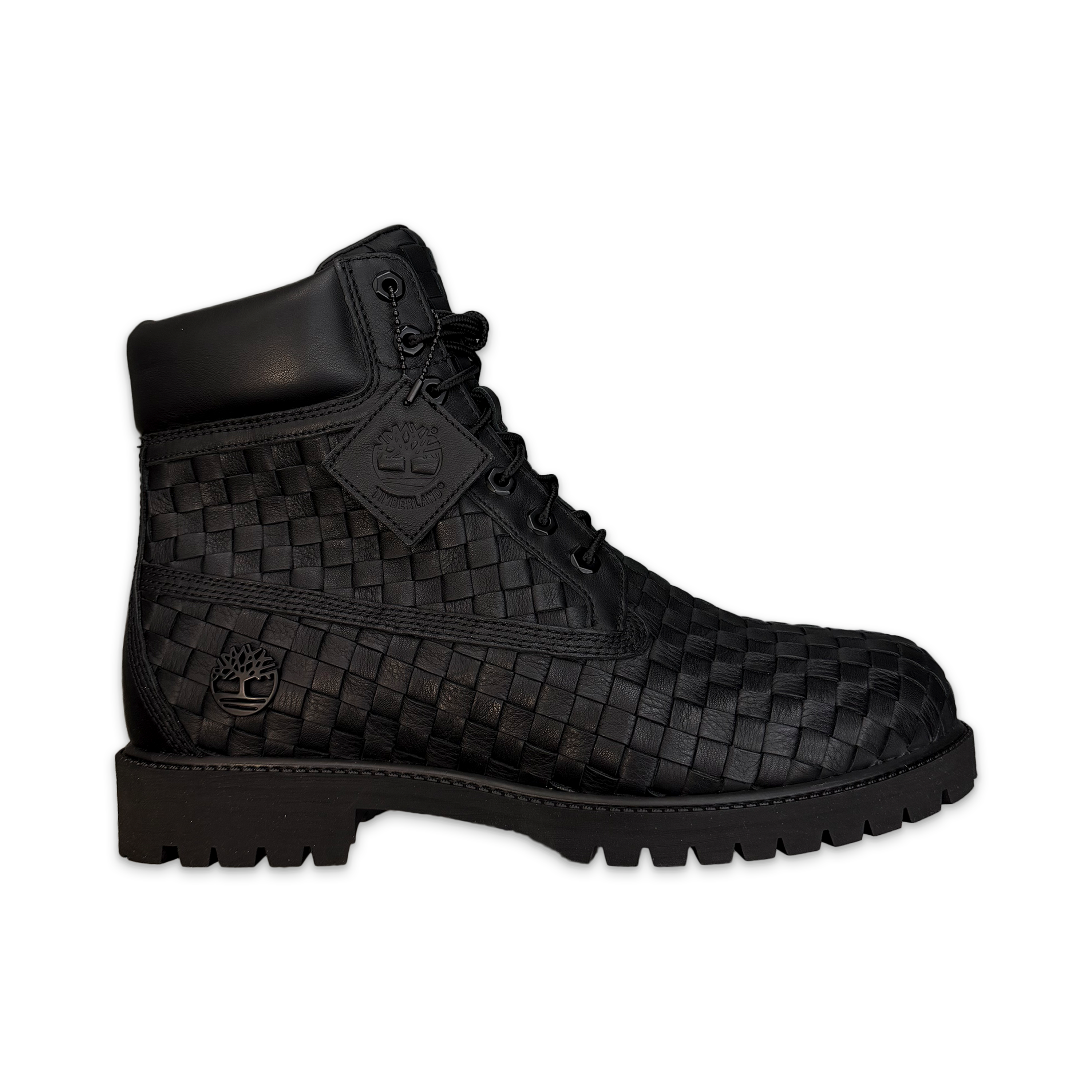 6" Premium Leather Boot "Woven Black"