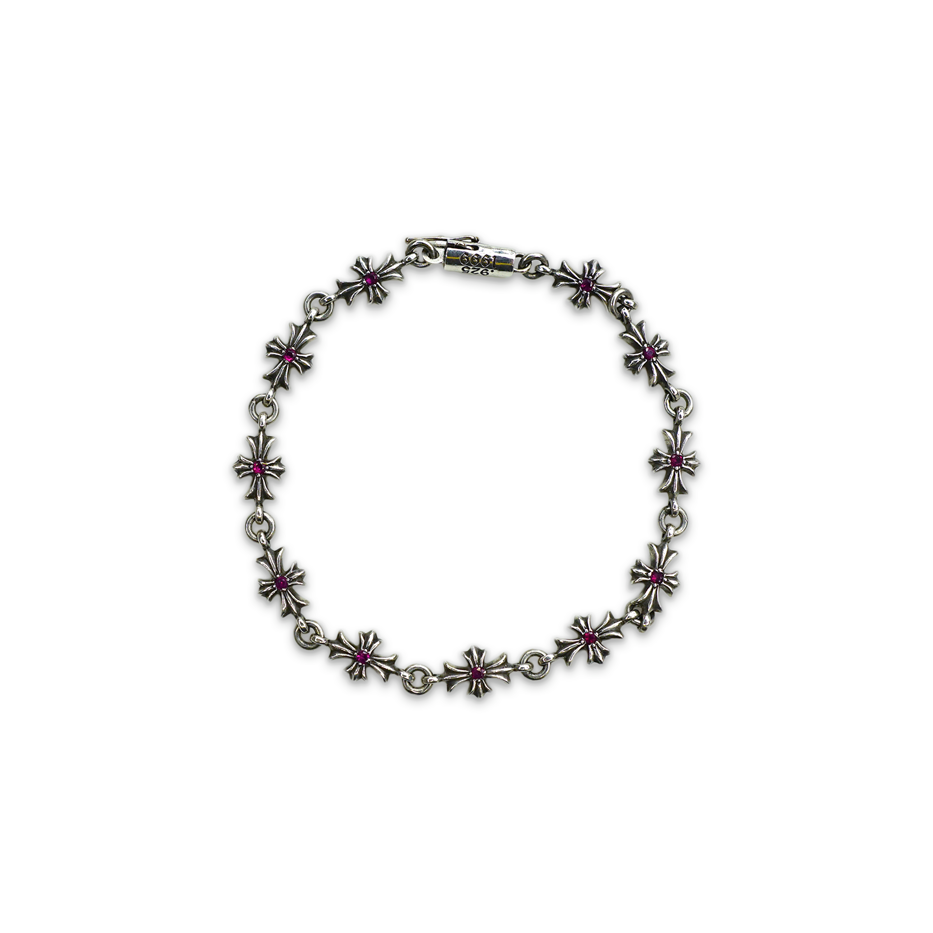 Chrome Hearts, Tiny E Ruby 11 Link Bracelet
