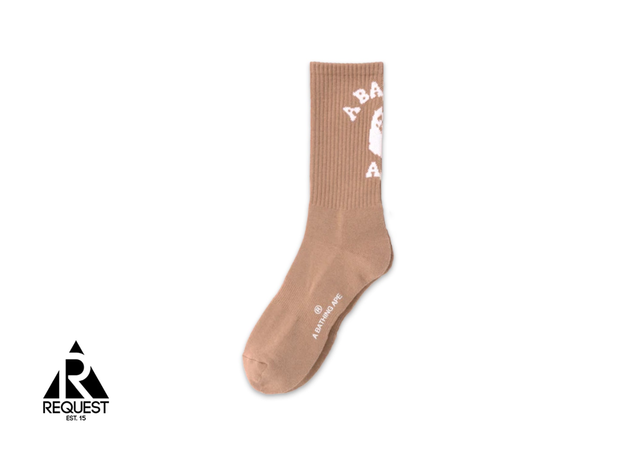 A Bathing Ape BAPE College Socks "Beige"