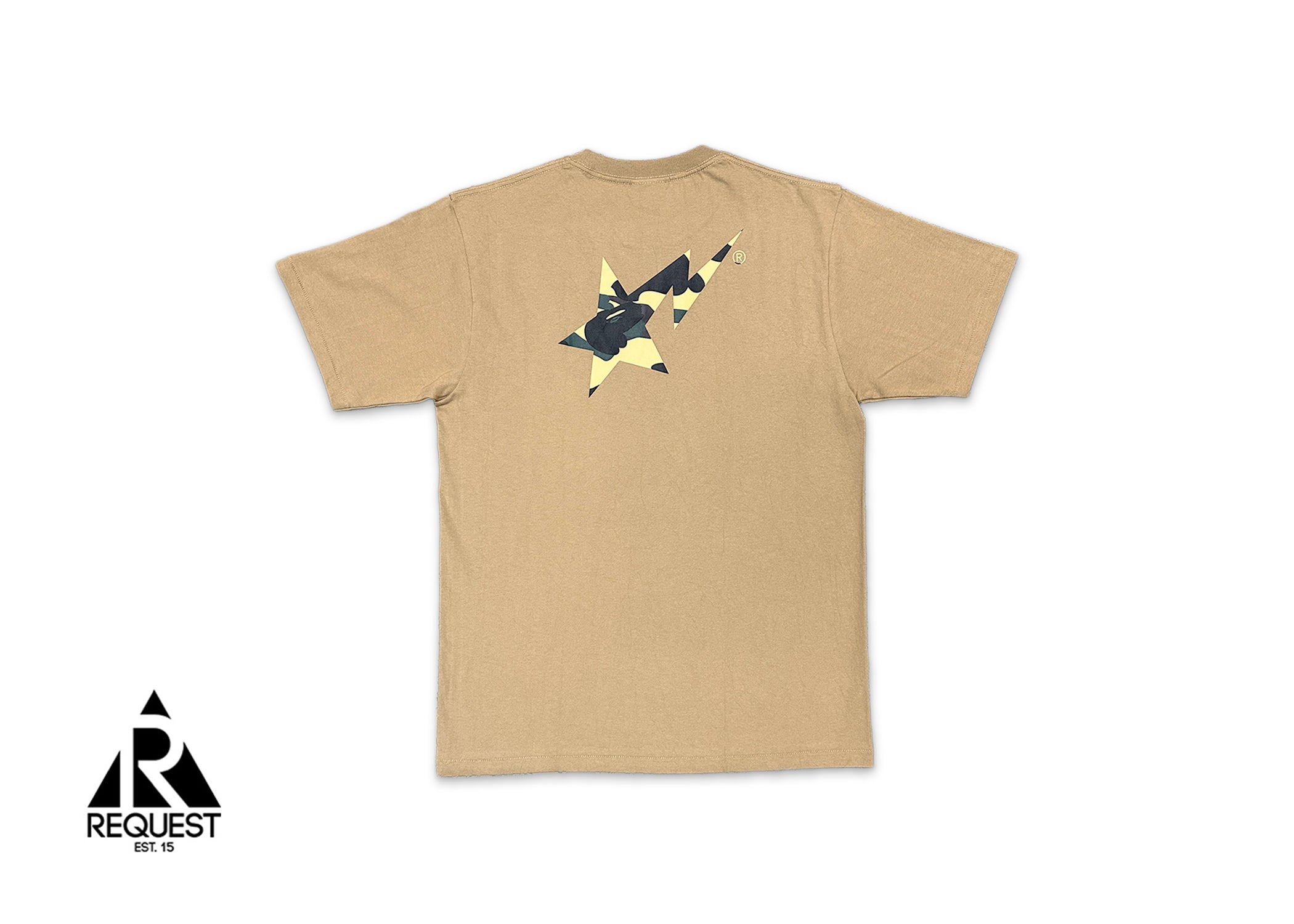 A Bathing Ape (BAPE), Yellow 1st Camo STA Logo Tee "Tan"