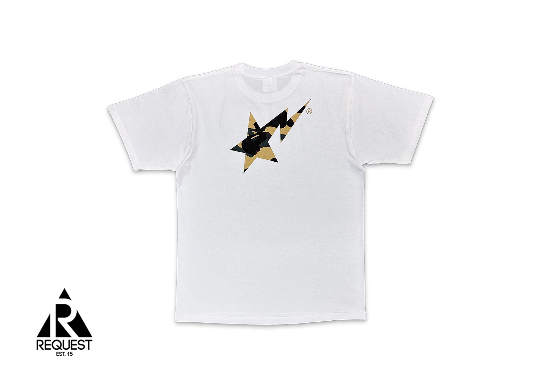 A Bathing Ape (BAPE), Yellow 1st Camo STA Logo Tee "White"