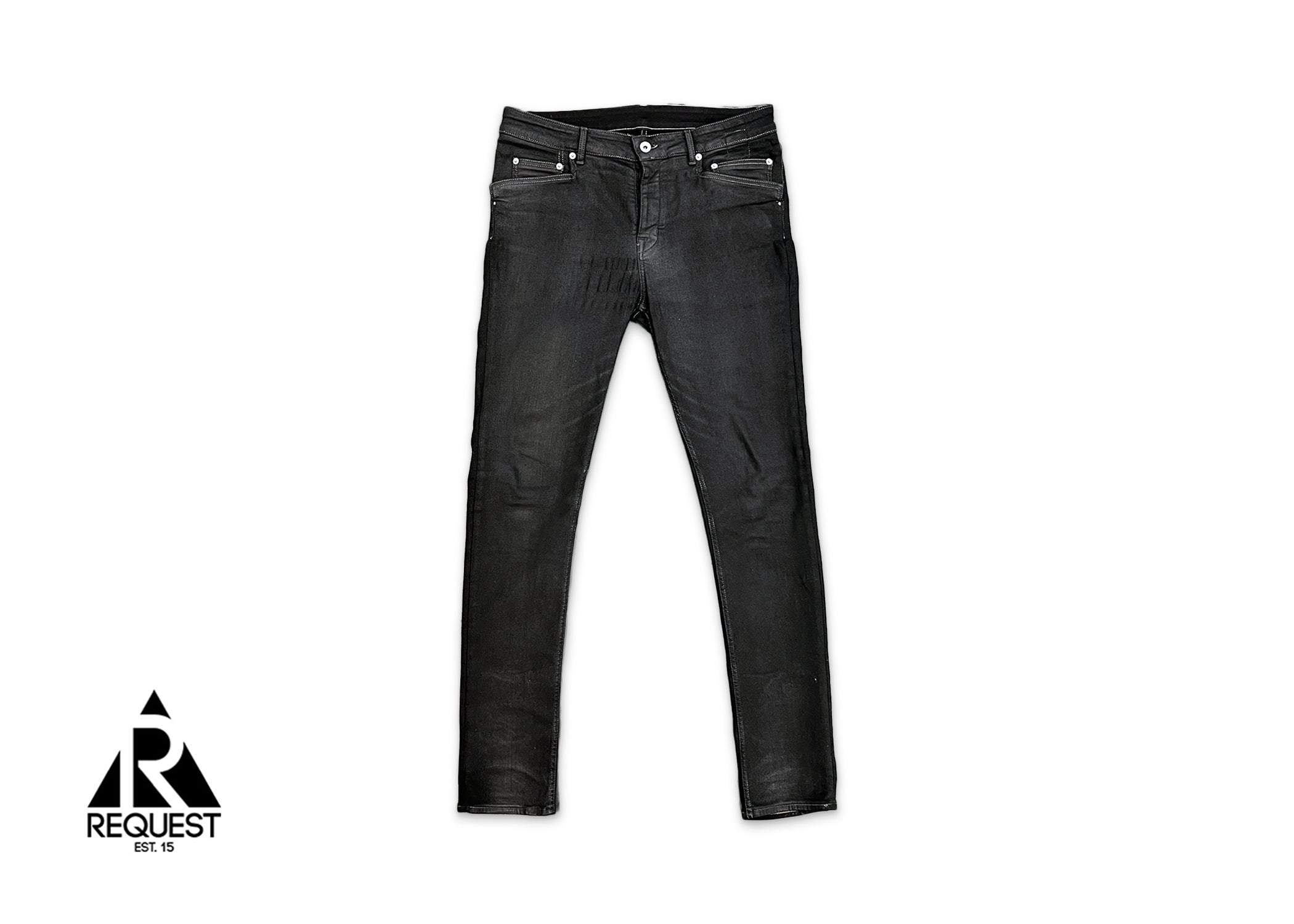 Rick Owens DRKSHDW, Wax Denim Tyrone Jeans "Black"