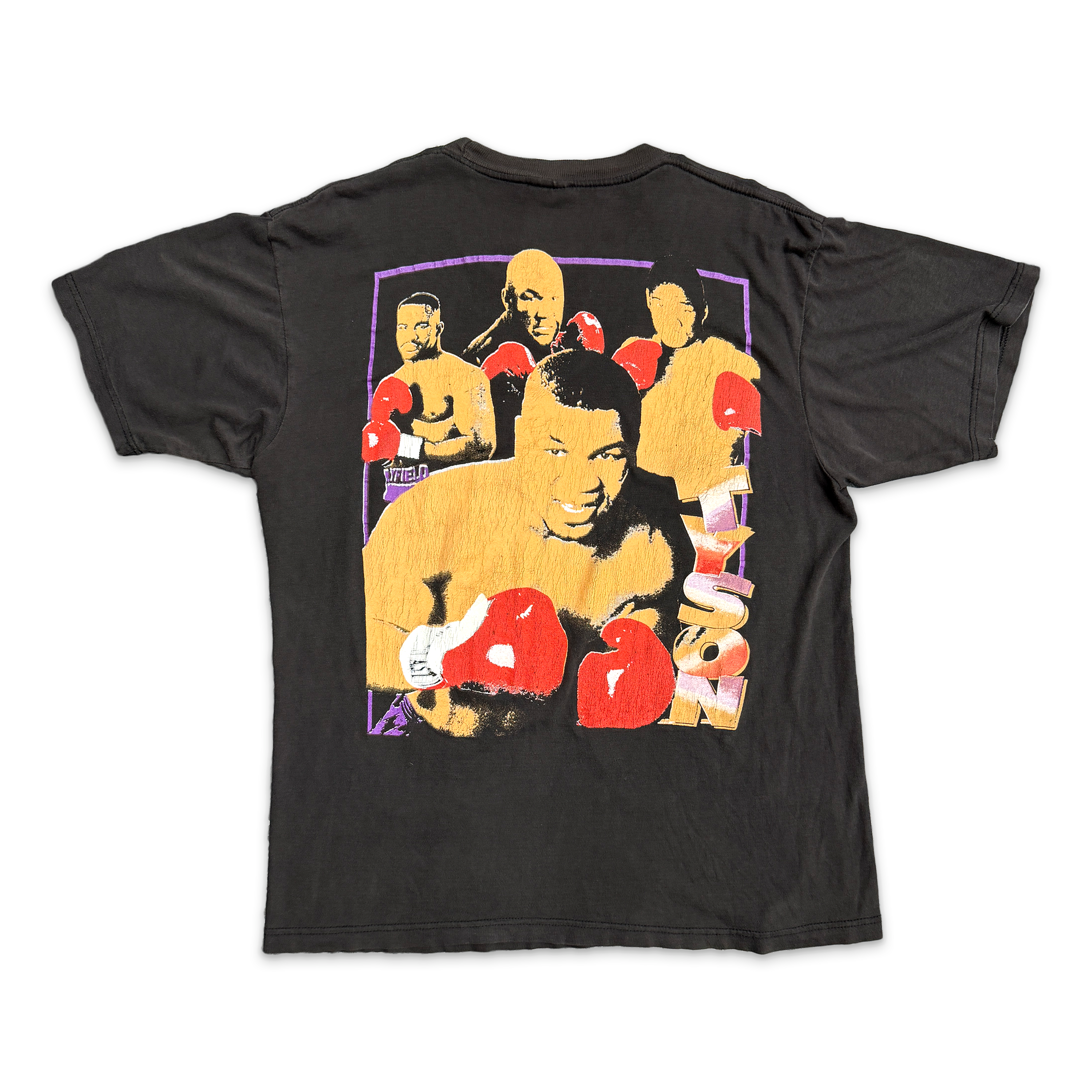 Mike Tyson "The Real Champion Of The World" Faded Black
