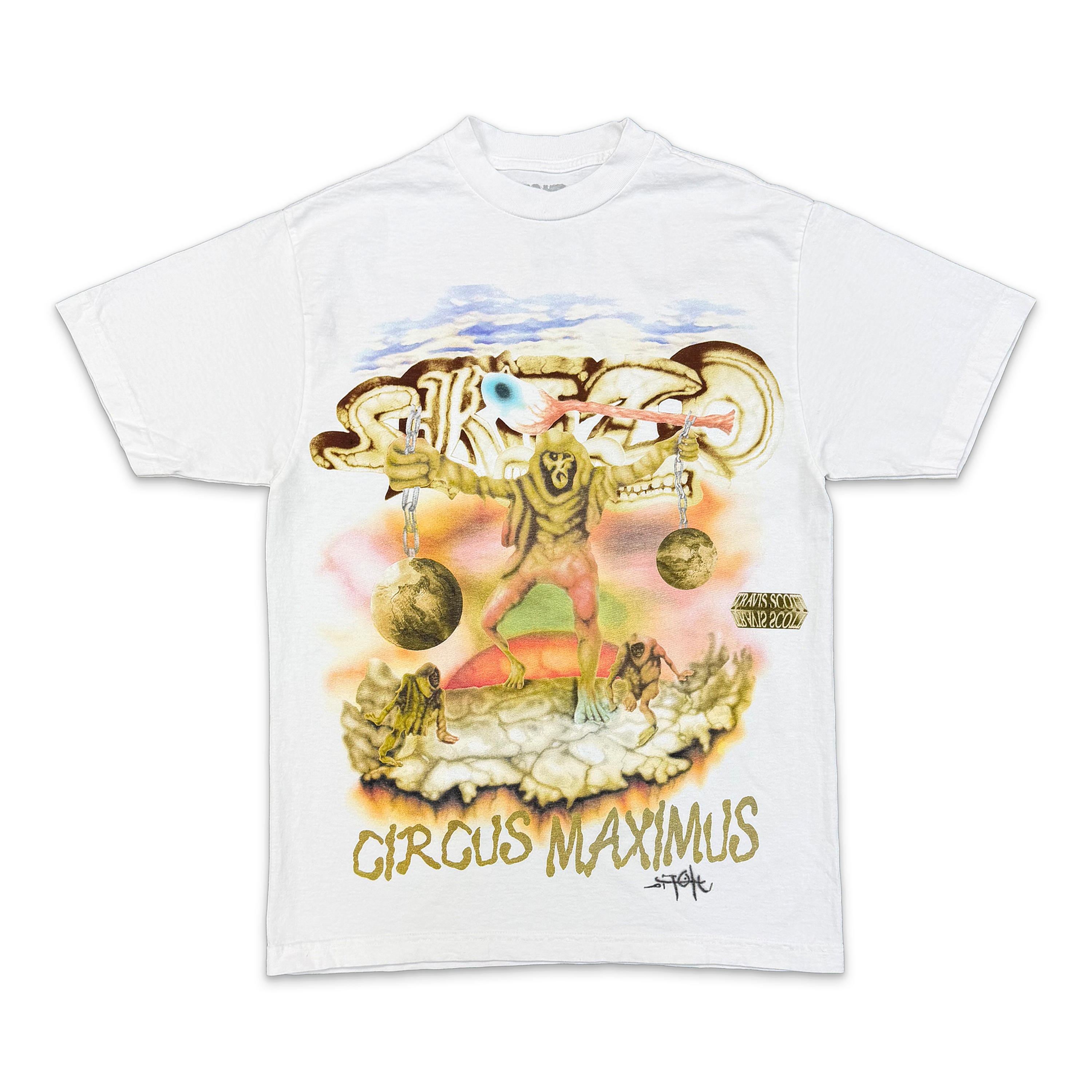 Travis Scott Utopia Tour Skitzo Circus Maximus Tee "White"