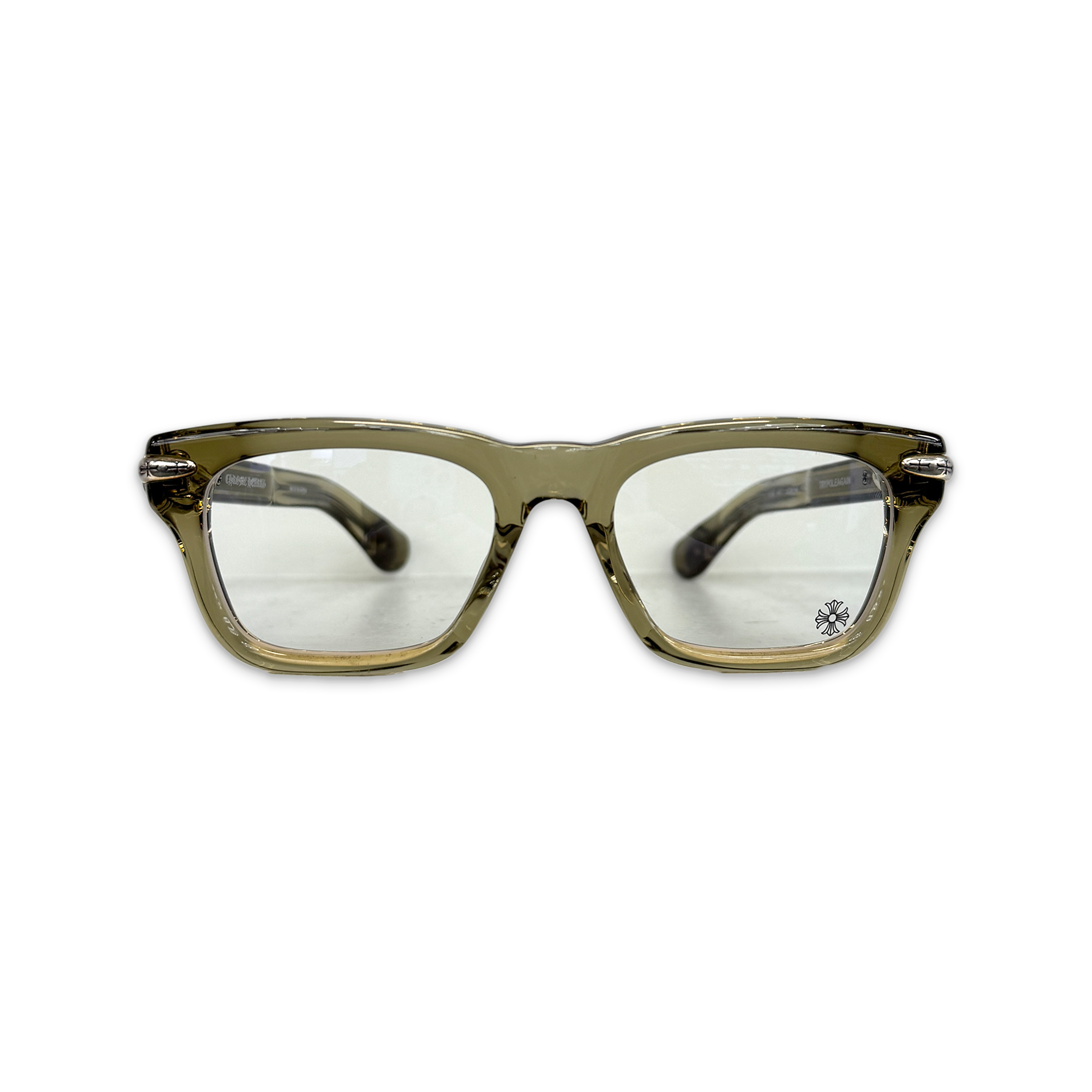Chrome Hearts, Trypoleagain Glasses "Transparent Grey/Silver"