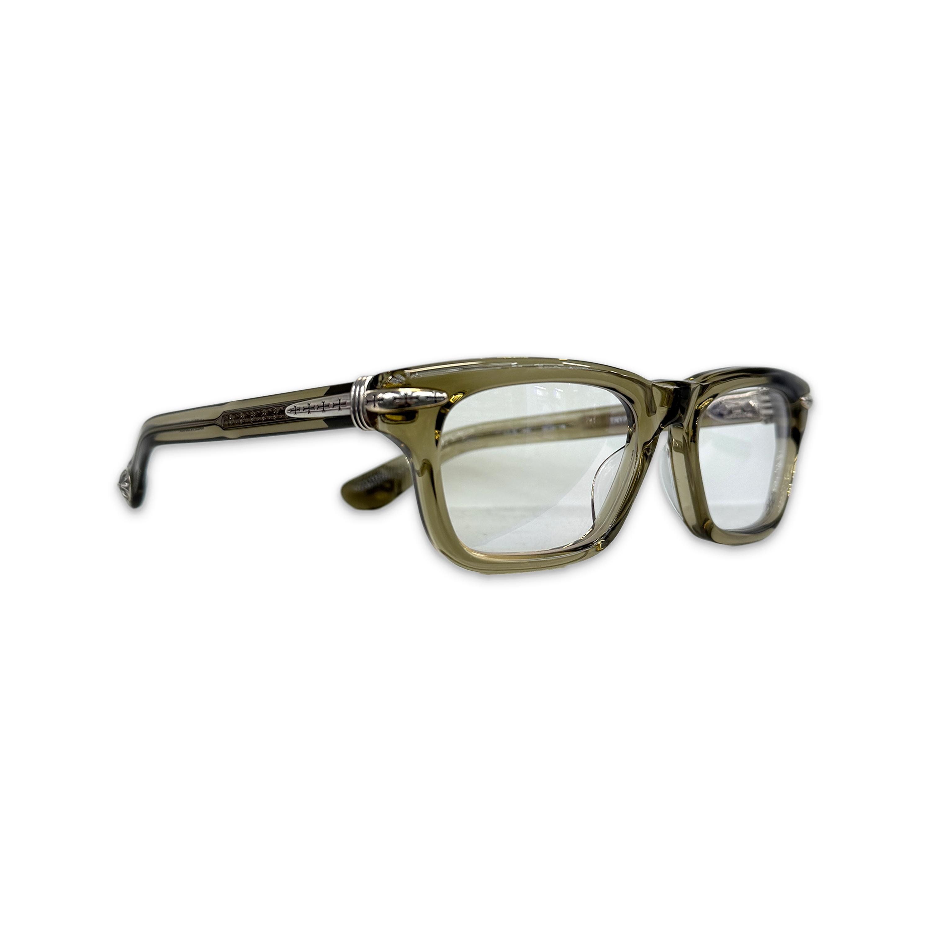 Chrome Hearts, Trypoleagain Glasses "Transparent Grey/Silver"