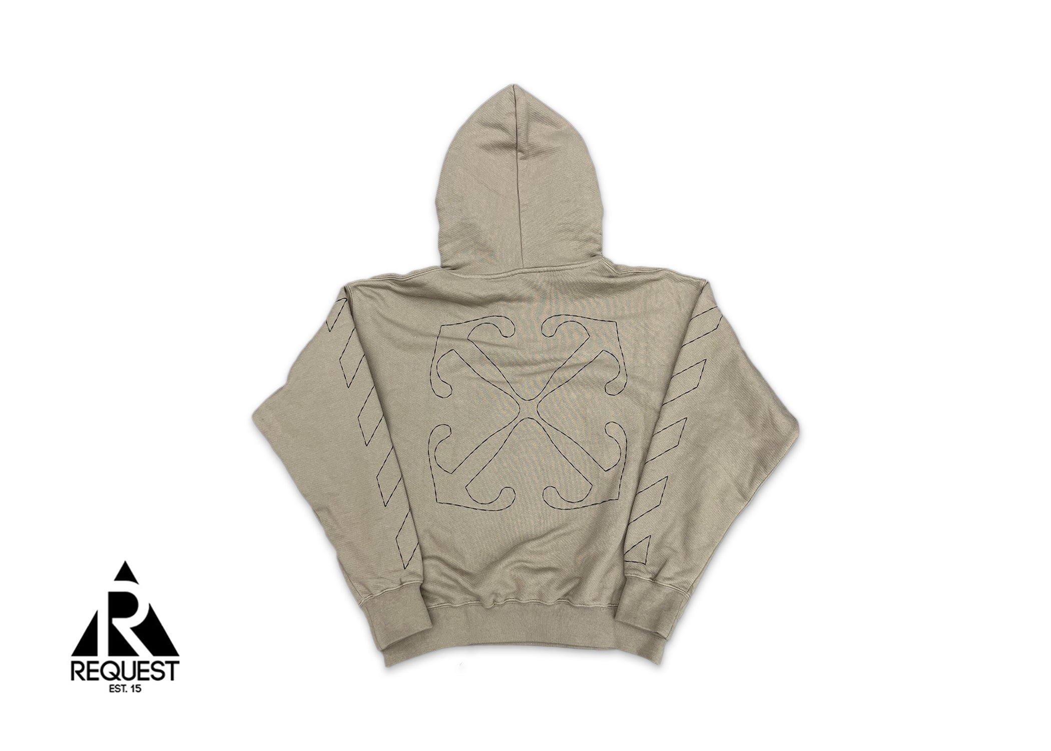 Off-White Off Stitch Skate Hoodie "Beige"