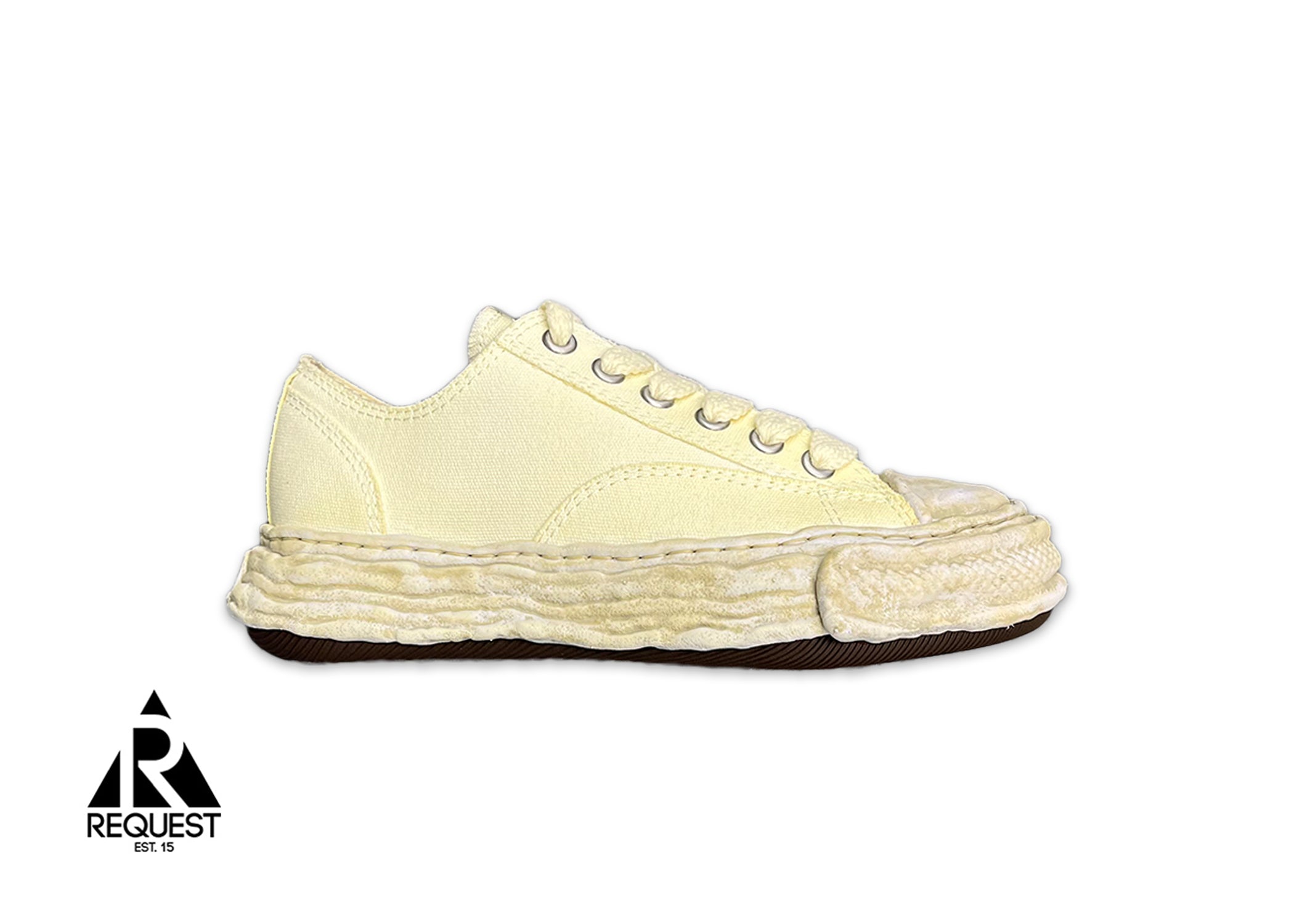 Maison Mihara Yasuhiro, Peterson 23 Garment Dye Canvas Low "White"