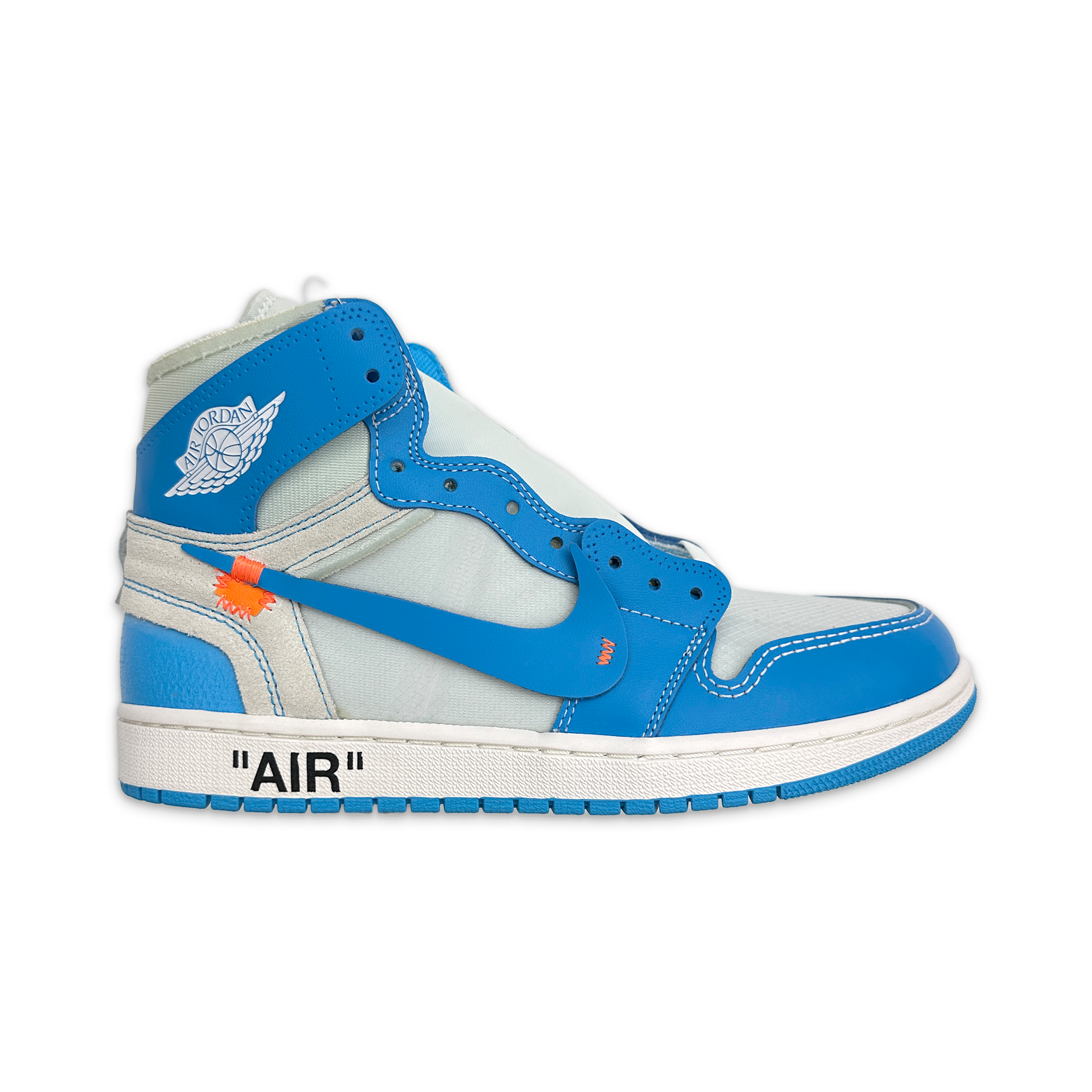 Request, Air Jordan 1 Retro x Off White University Blue “UNC”