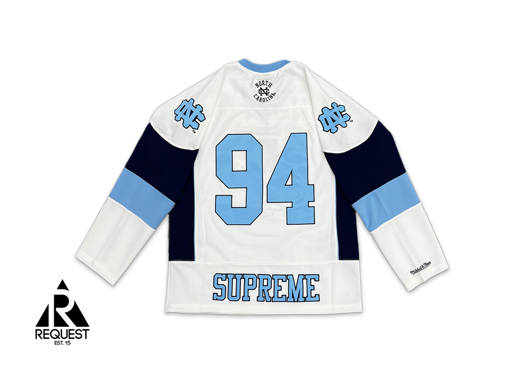 Supreme, Mitchell & Ness NCAA Hockey Jersey "UNC White"