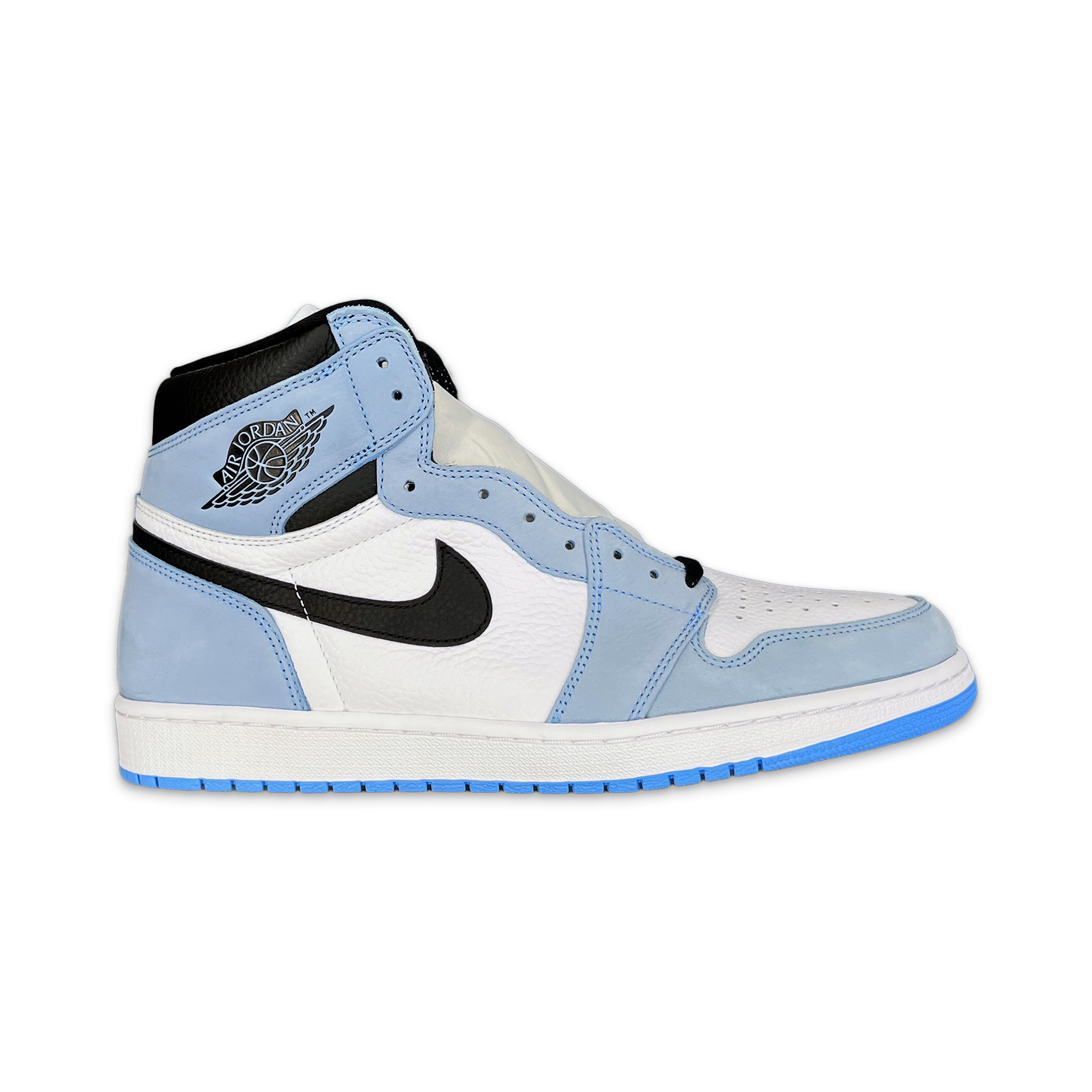 Request, Air Jordan 1 Retro High “White University Blue Black”
