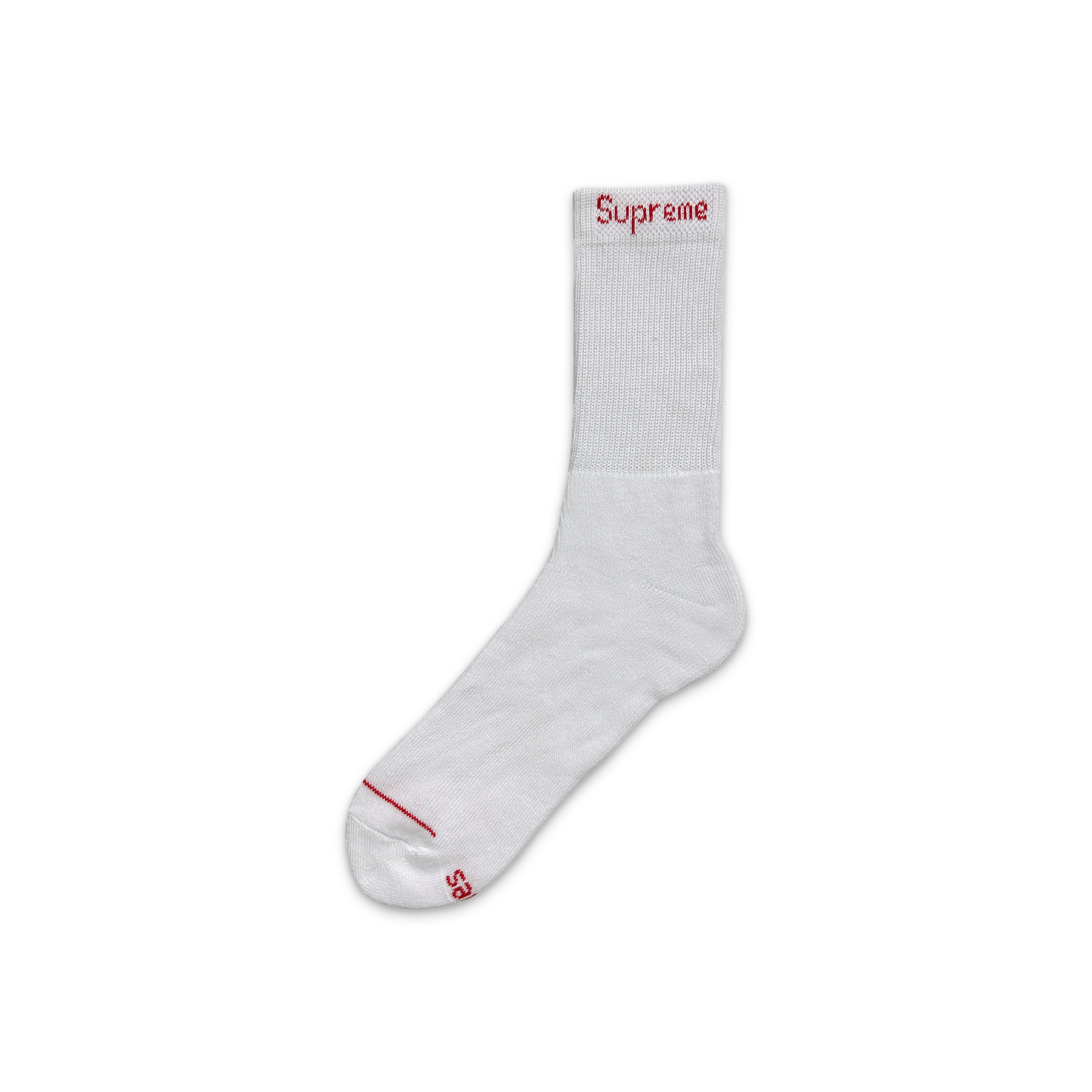 Supreme, Hanes Crew Socks (4 Pack) "White"