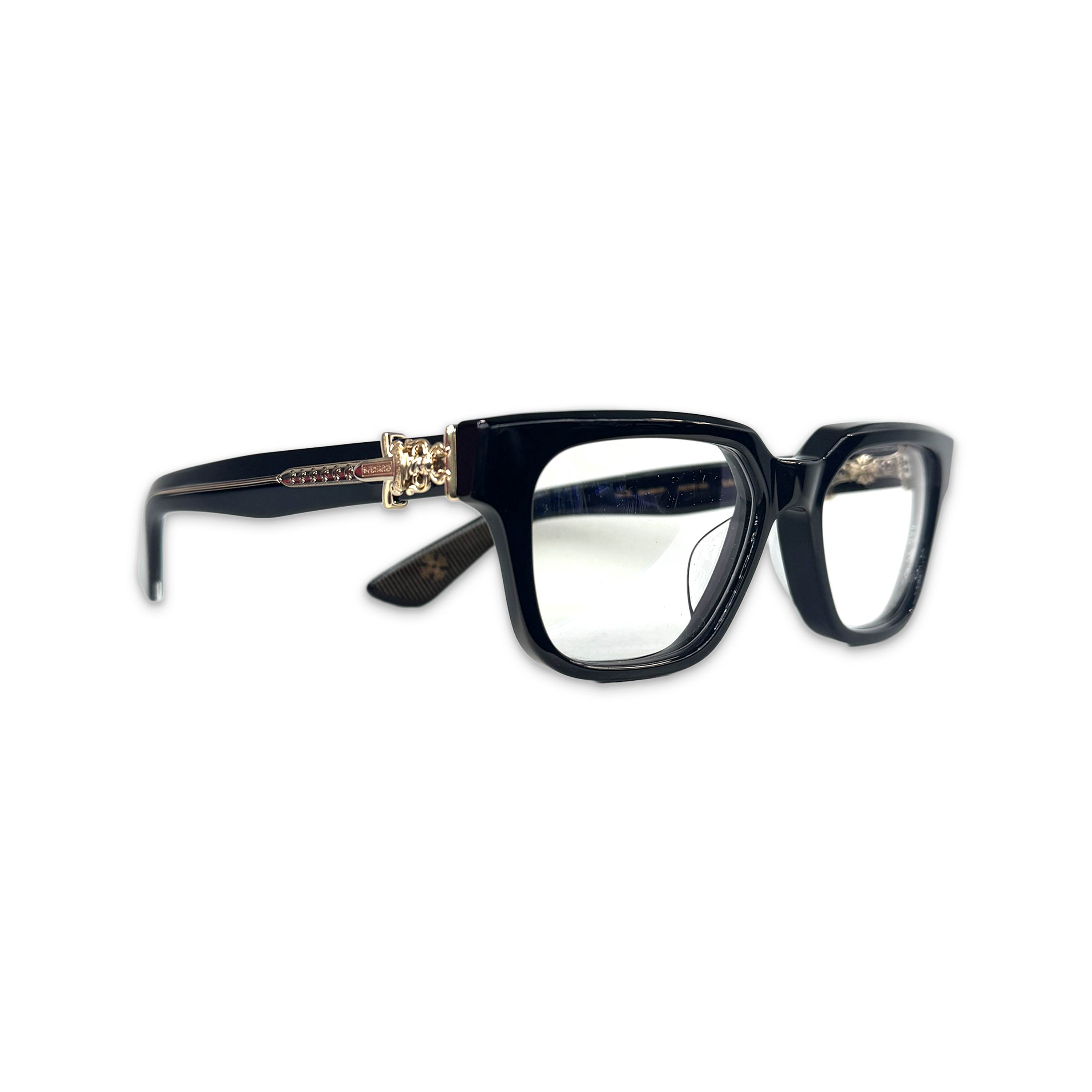Chrome Hearts, Vagillionaire II Glasses "Black/Gold"