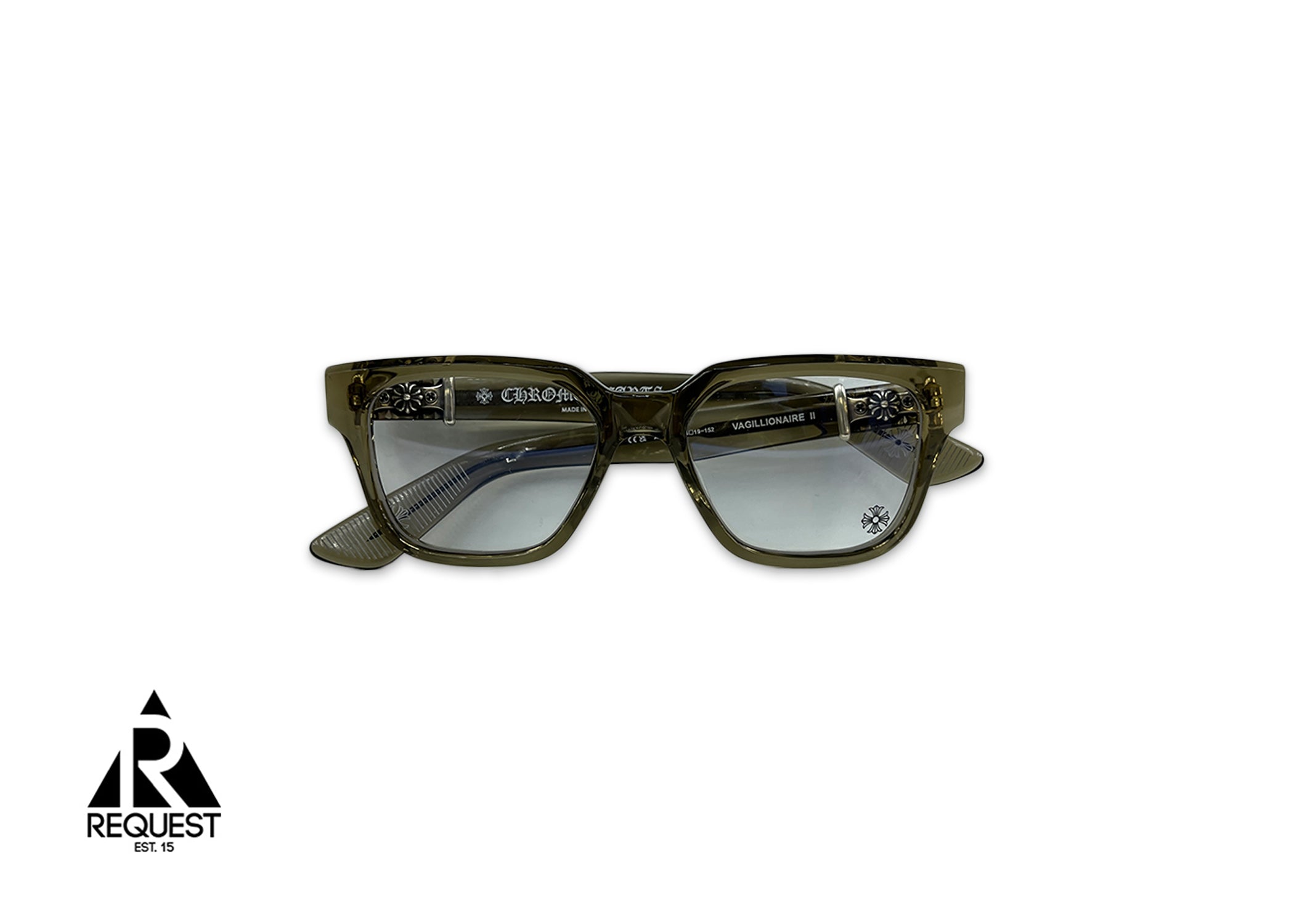 Chrome Hearts, Vagillionaire II Sunglasses "Transparent Silver/Brown"