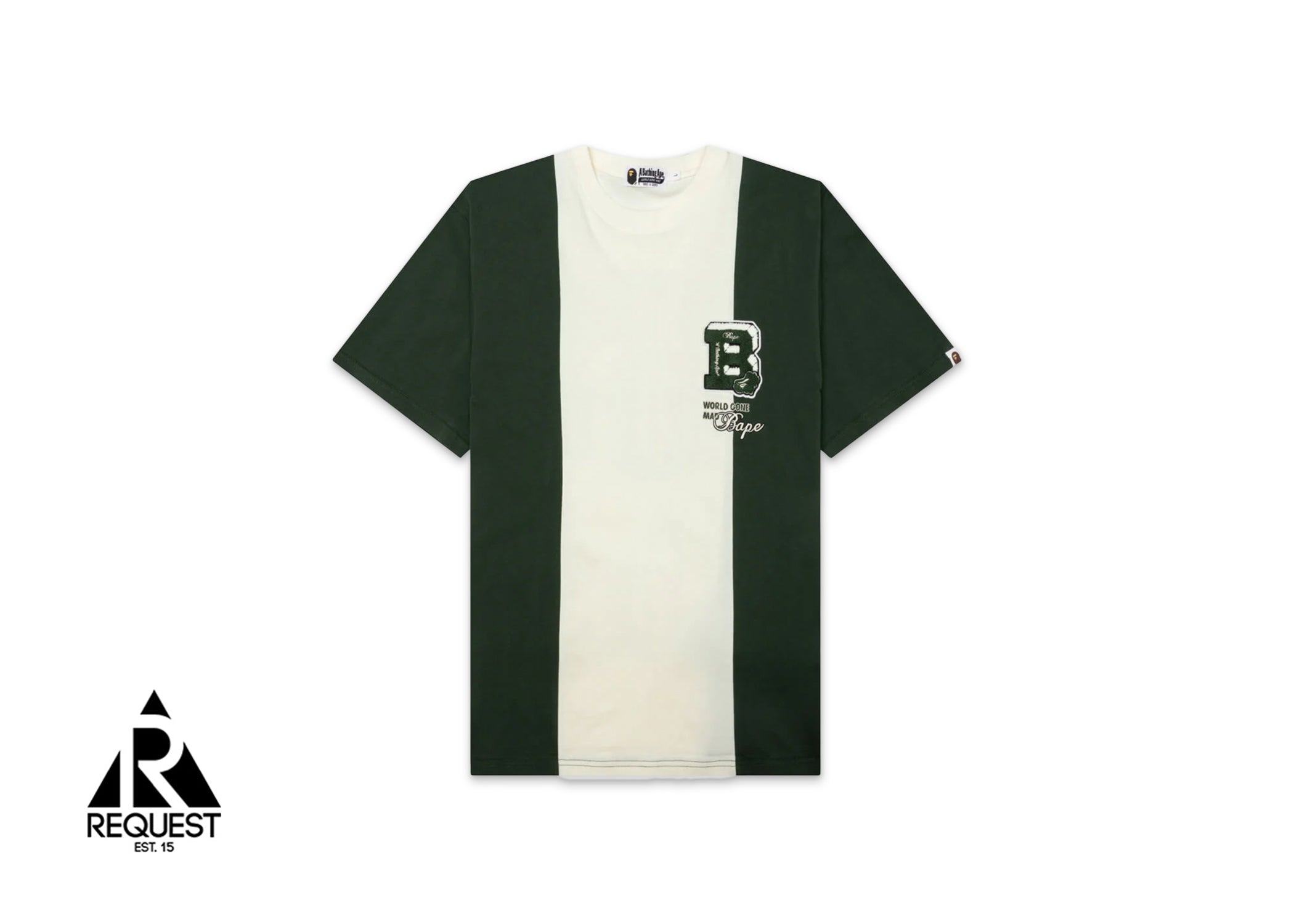 A Bathing Ape BAPE Badges Color Blocking Tee "Ivory"