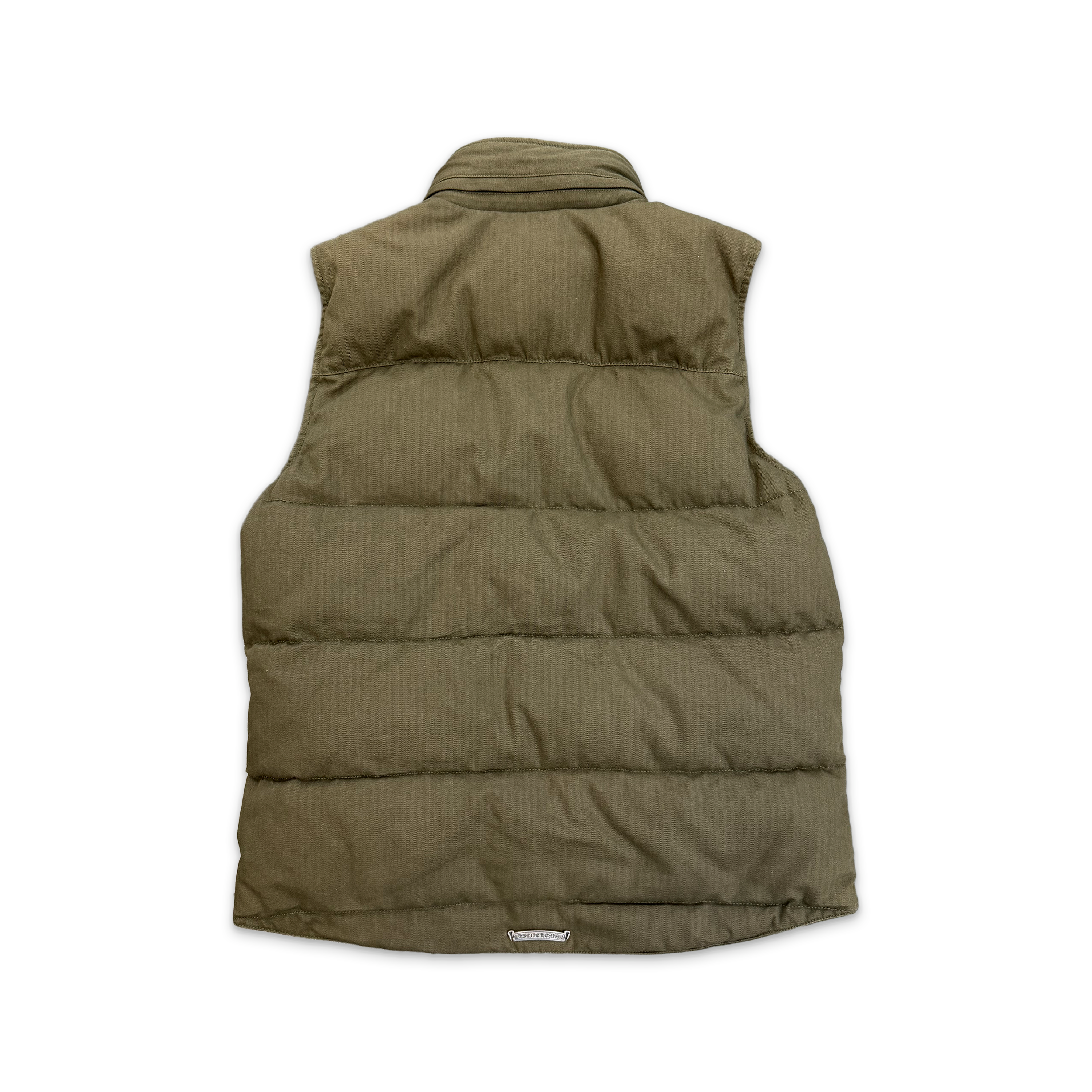 Canvas Puffer Down Vest "Olive"