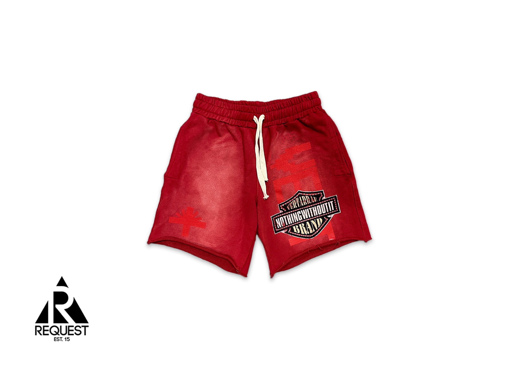 Vertabrae, Double Emblem Shorts "Red"