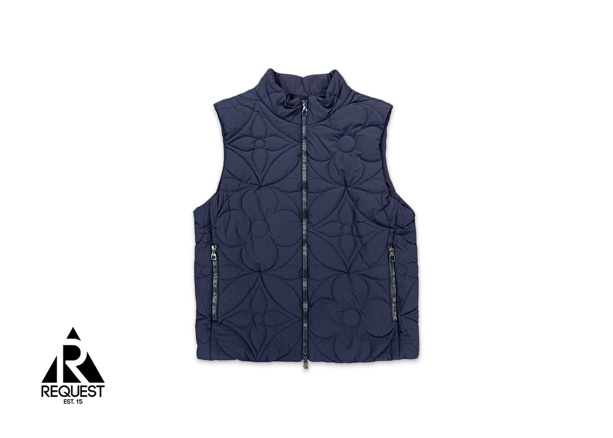 Louis Vuitton, LVSE Padded Monogram Flower Gilet Vest "Navy"