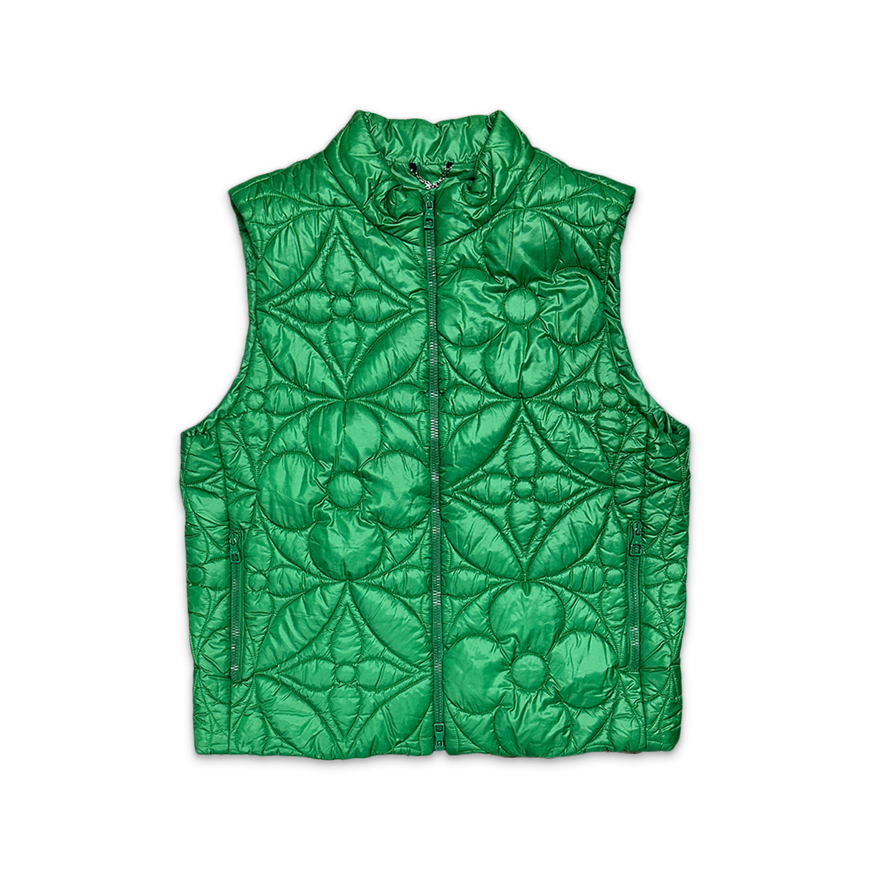 Louis Vuitton, LVSE Padded Monogram Flower Gilet Vest "Green"