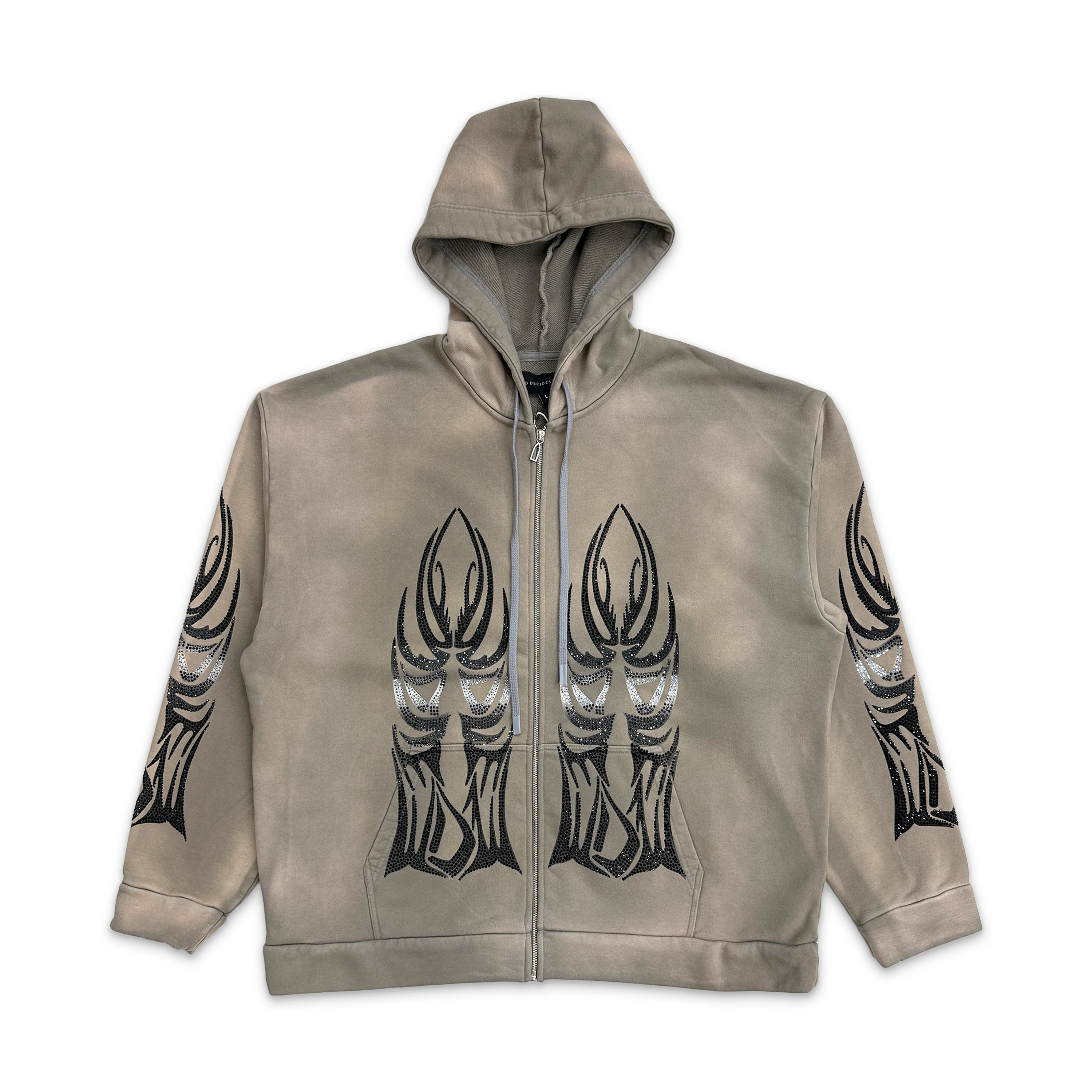 Winged Zip Up "Vintage Grey"