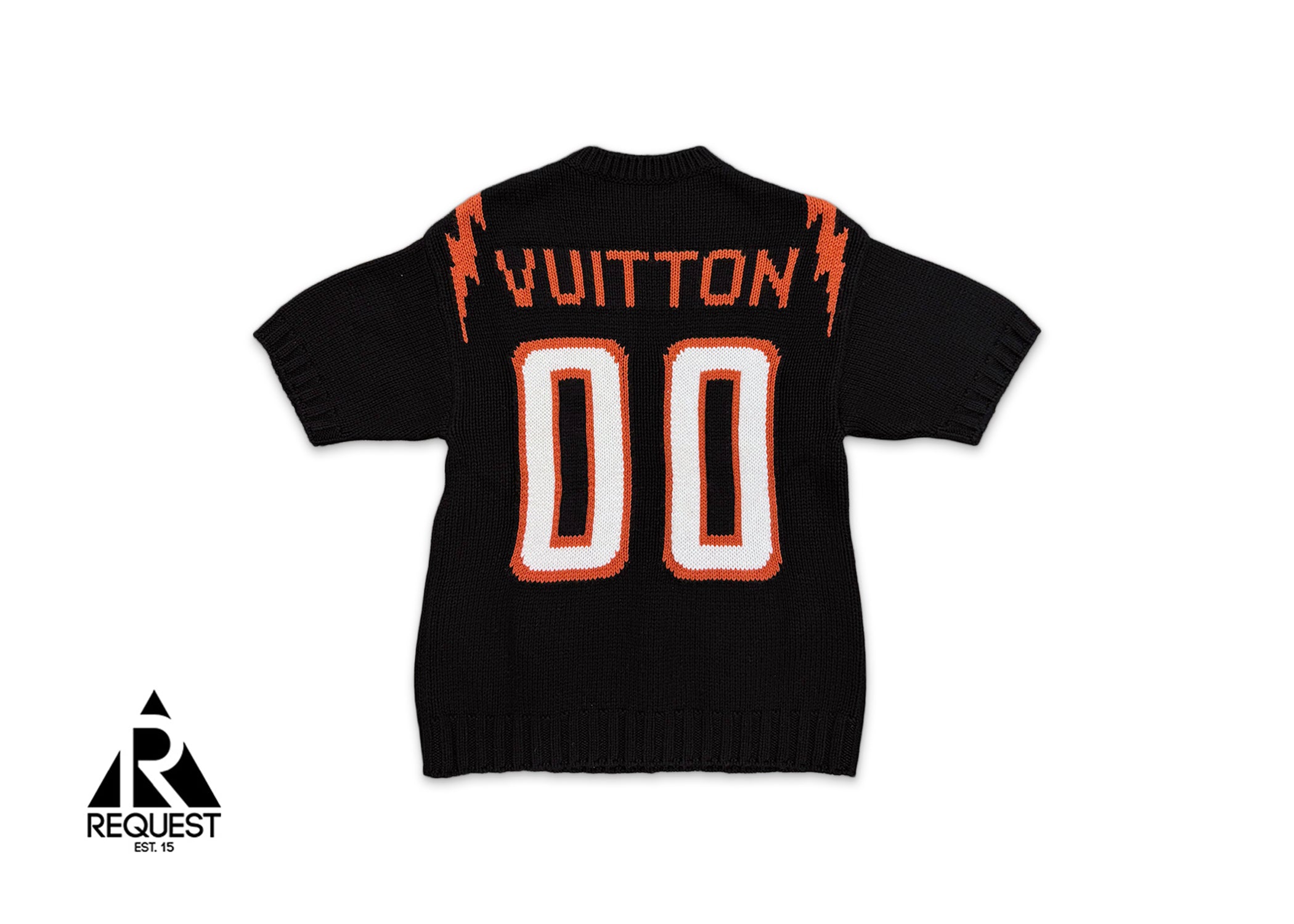 Louis Vuitton, Knit Football Jersey "Black Orange"