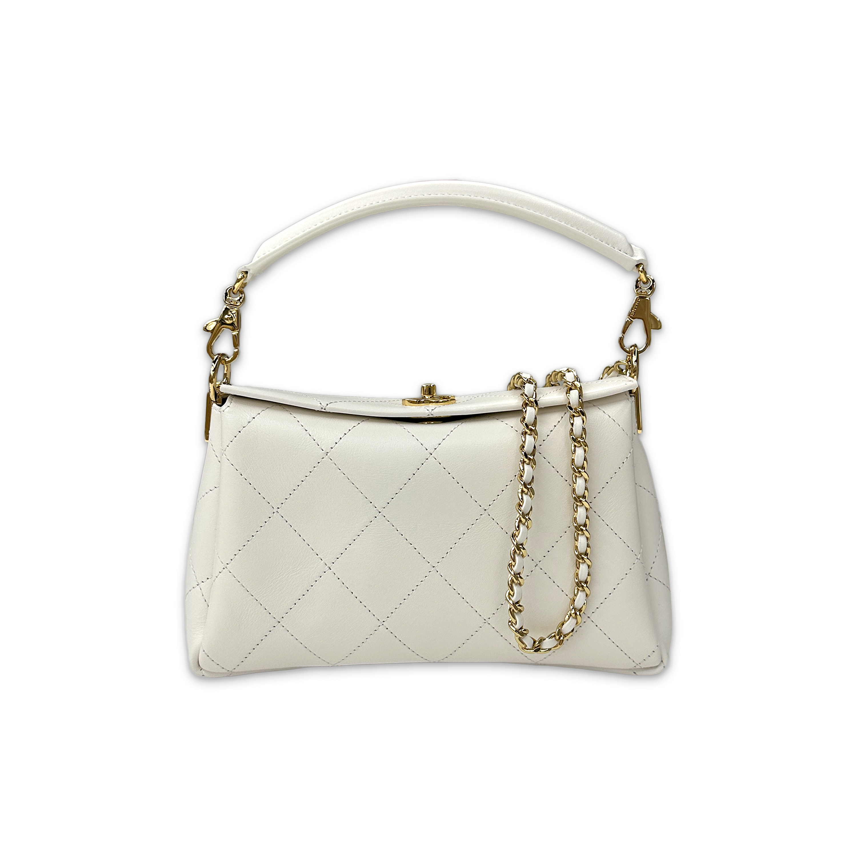 Boho Mini Top Closure Bag "White"
