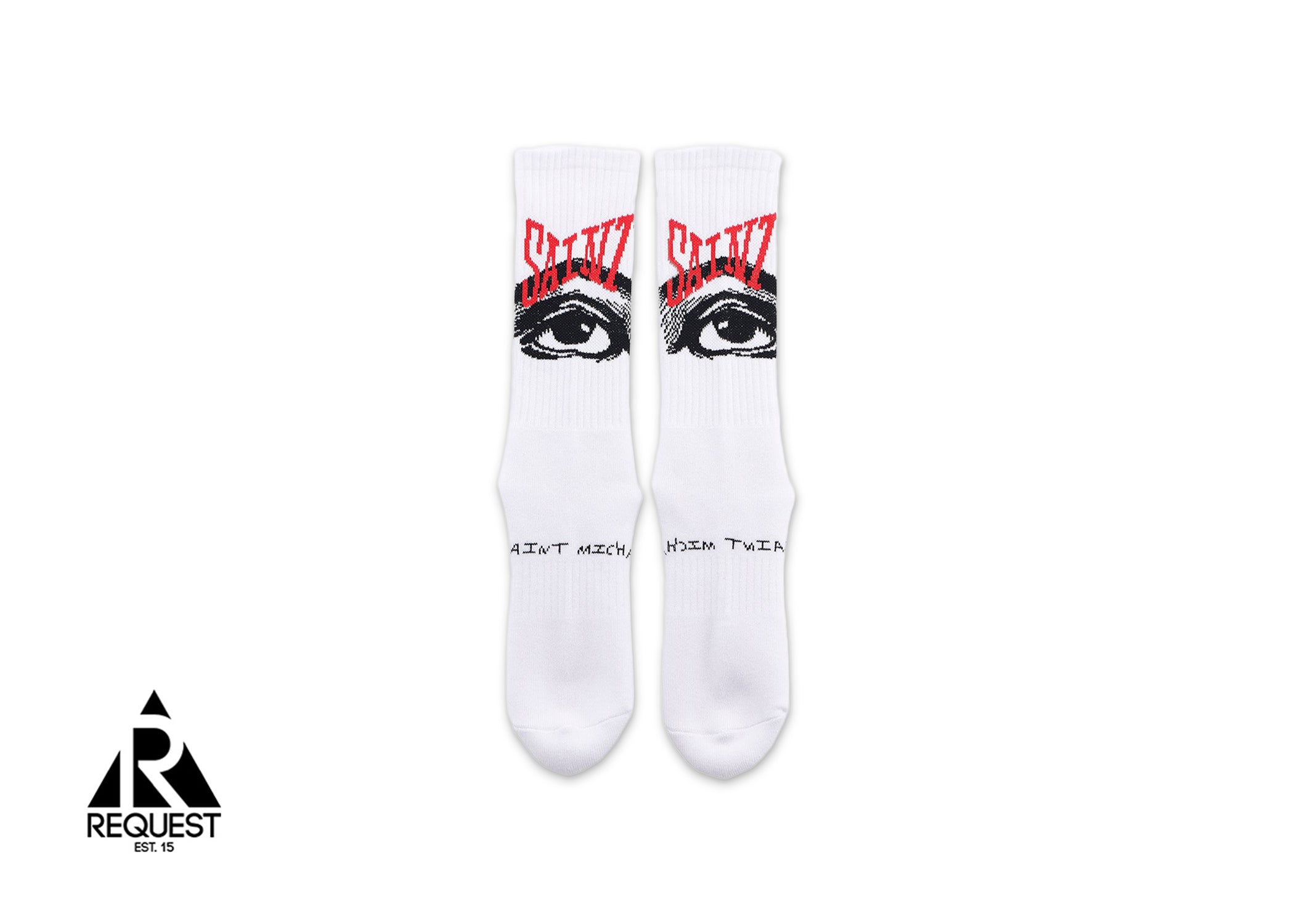 Saint Michael Eye Socks "White"