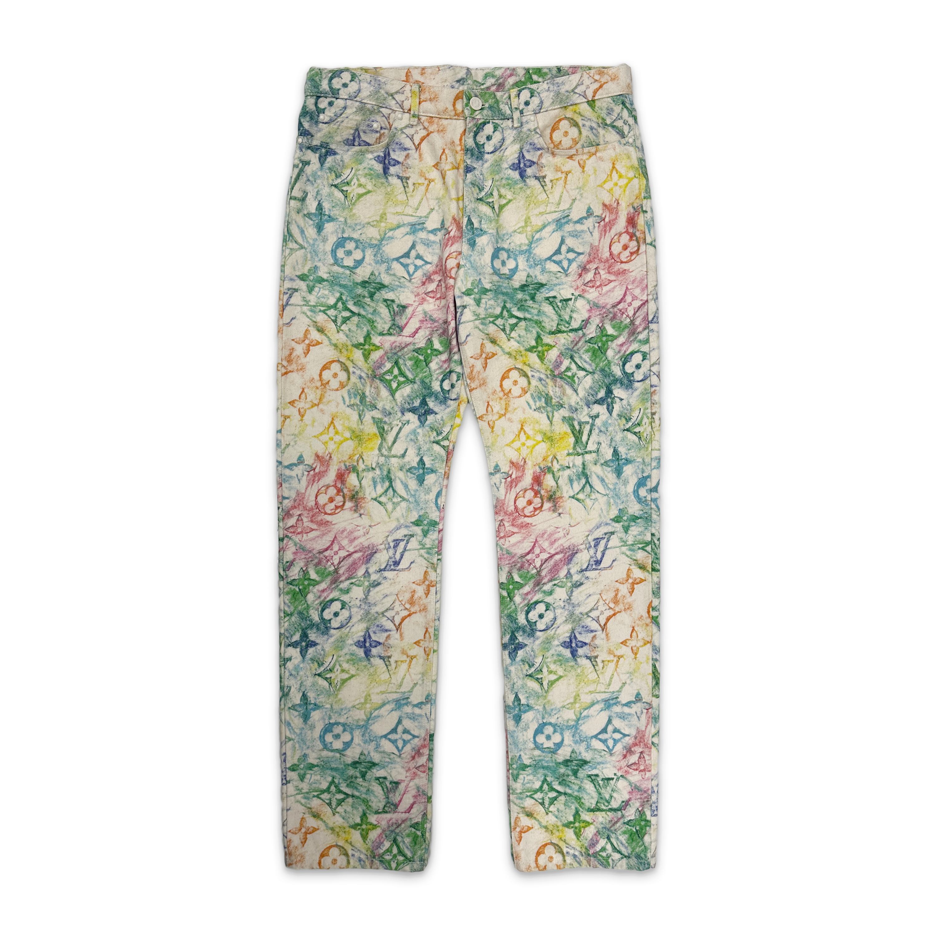 Louis Vuitton, Monogram Watercolor Denim Pants