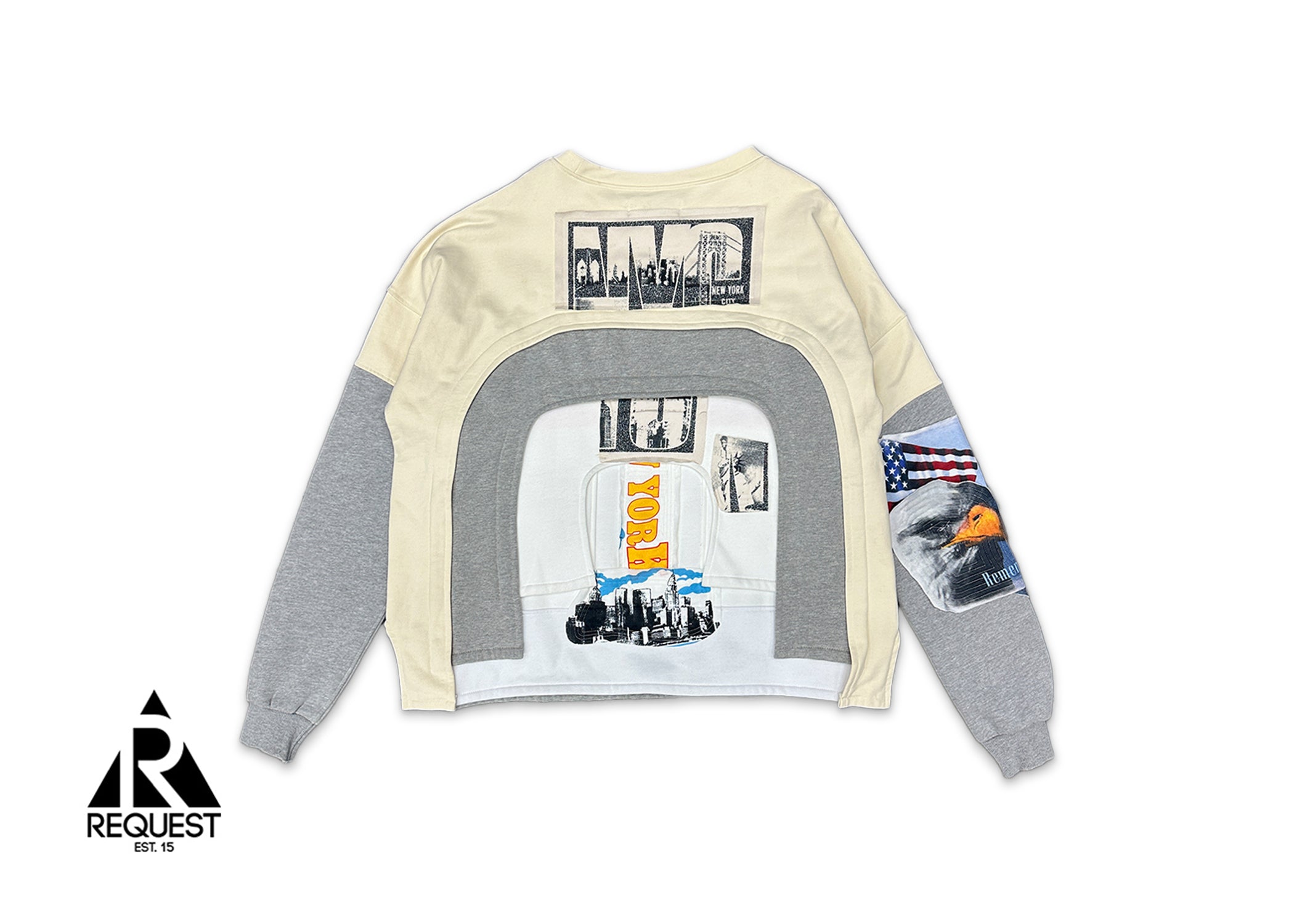 Who Decides War, Arched Collage Crewneck Sweater "Grey"