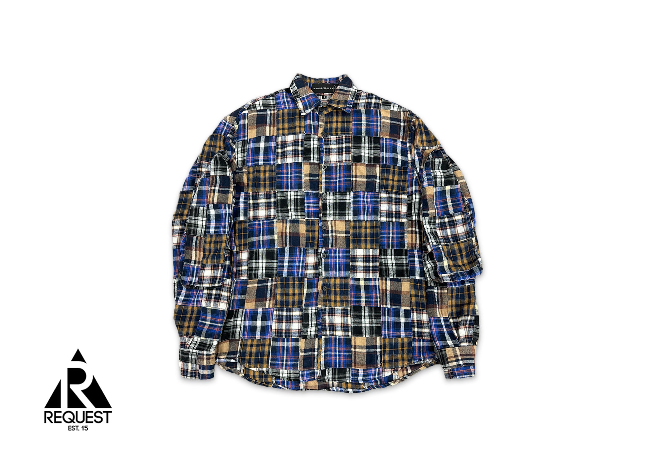Who Decides War, Multi-Plaid Pocket Flannel "Multicolor"