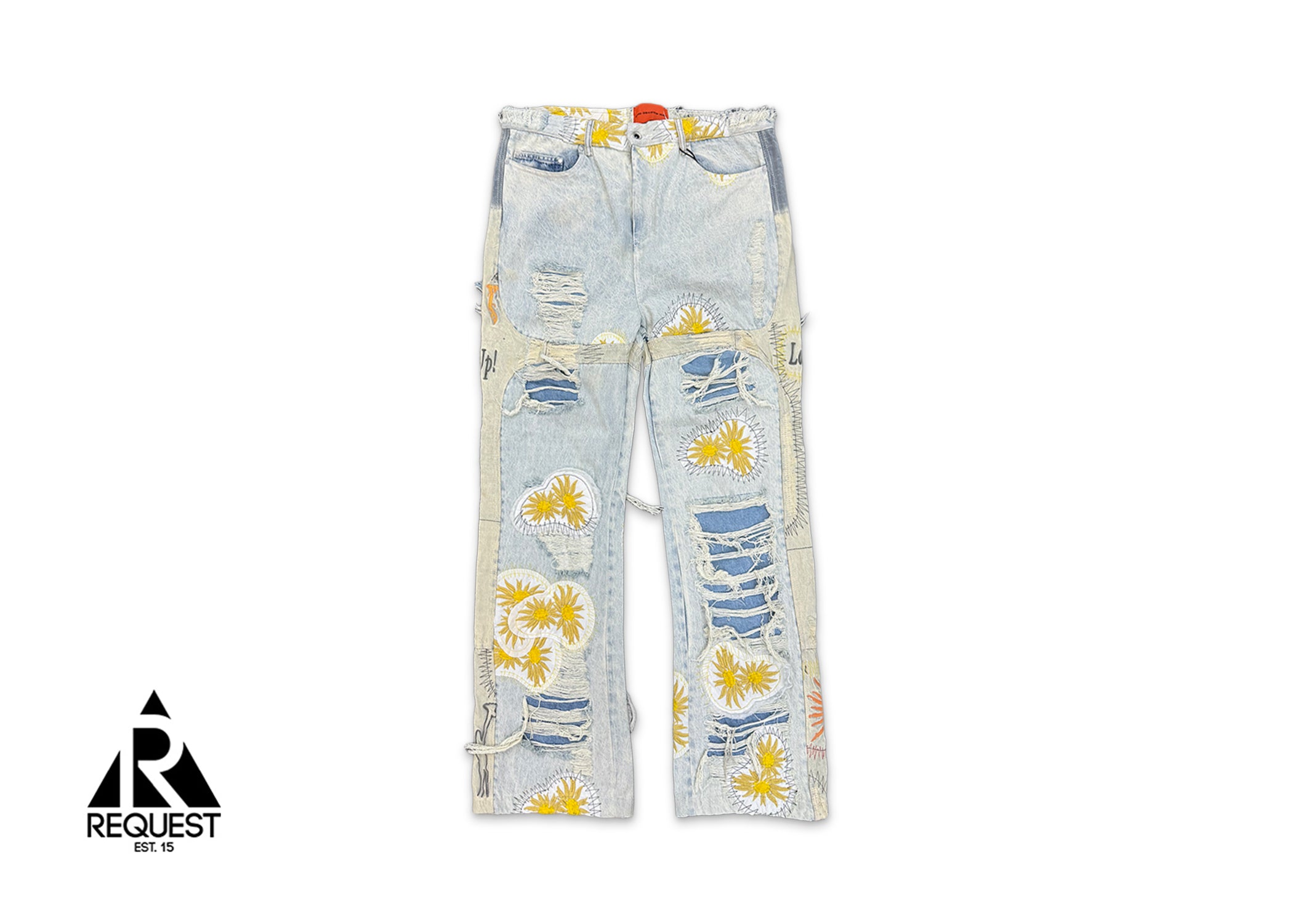 Who Decides War, Daisy Distressed Denim "Light Wash Yellow"
