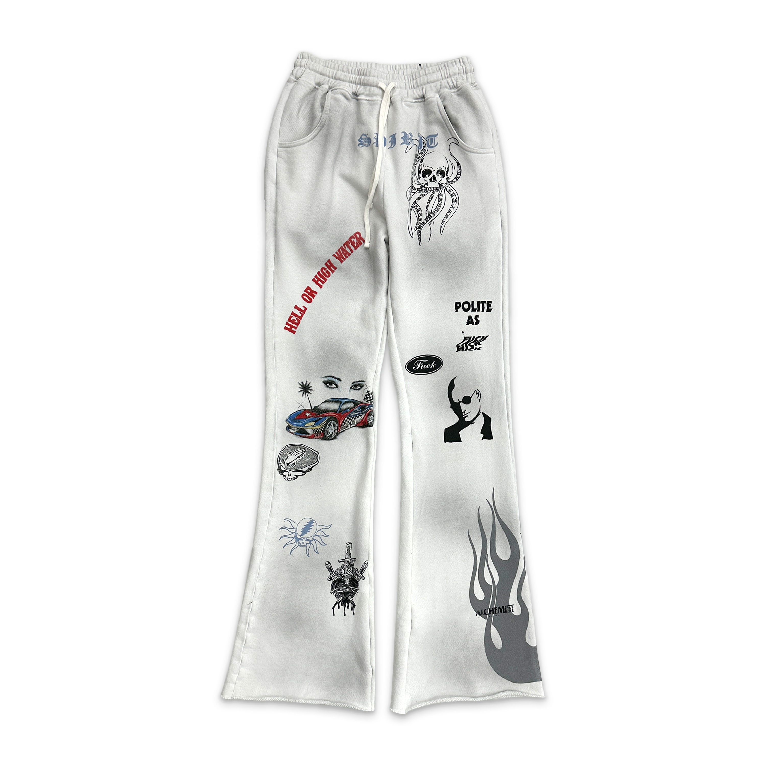 Alchemist, Multi Print Atelier Joggers “Dirty White Opal"